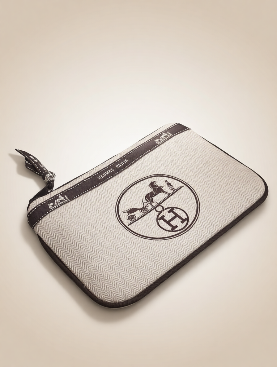 Upcycled Hermès Dust Bag Coin Purse