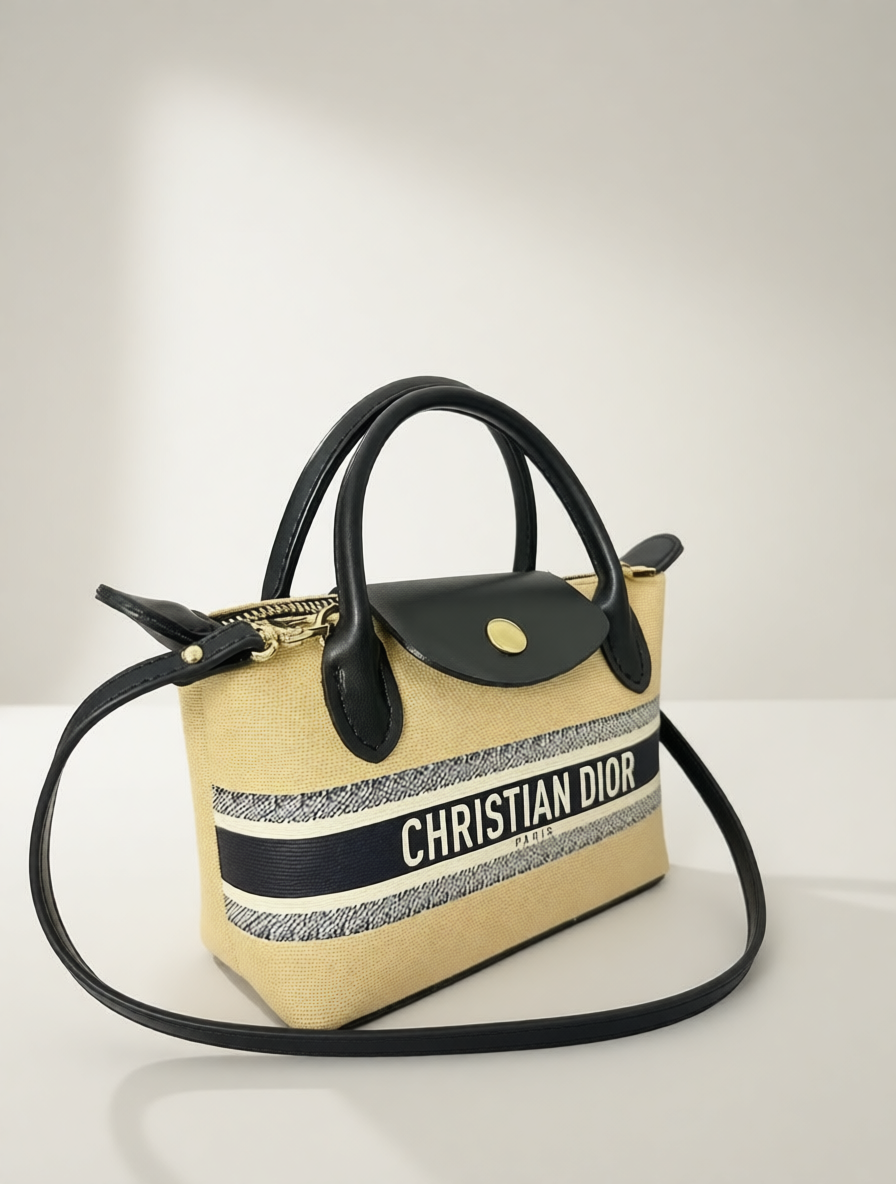 Upcycled Dior Dust Bag Dumpling Bag