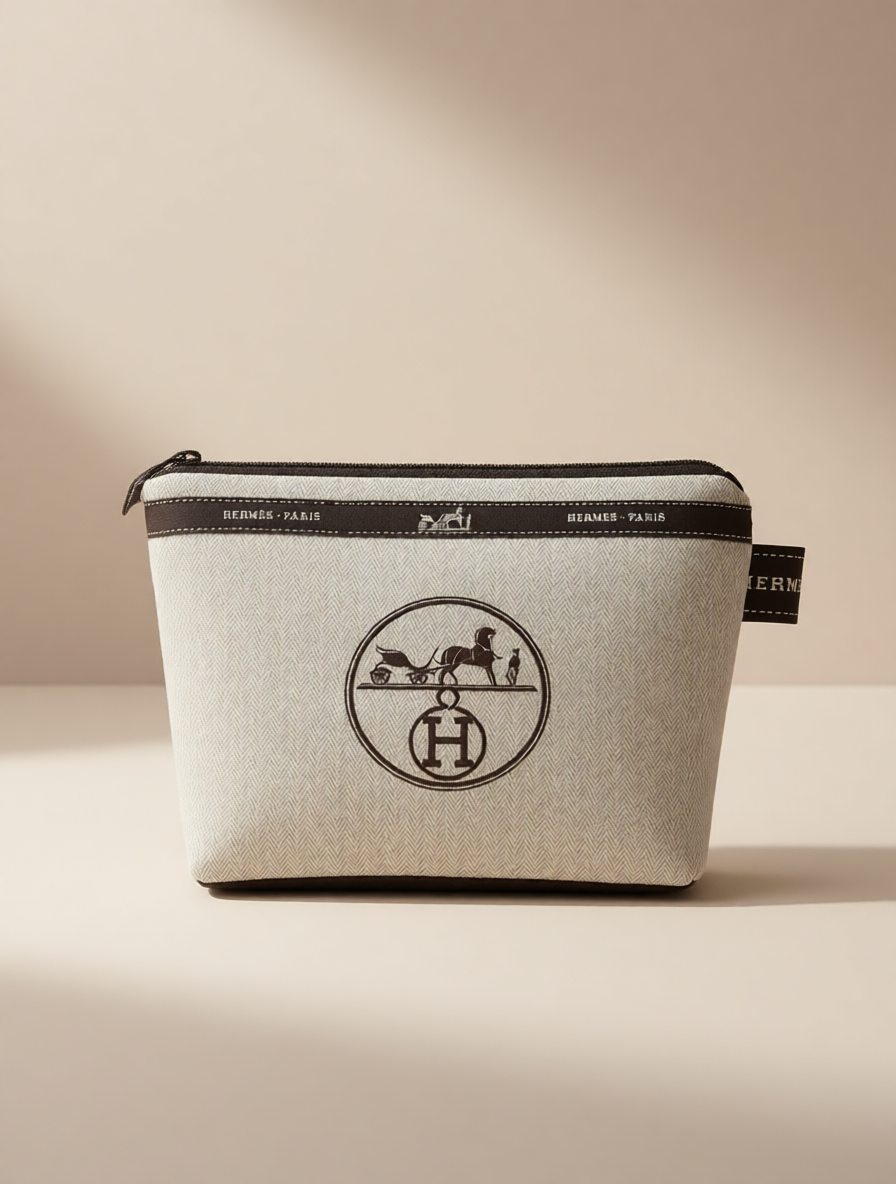 Upcycled Hermès Dust Bag Clutch Wallet