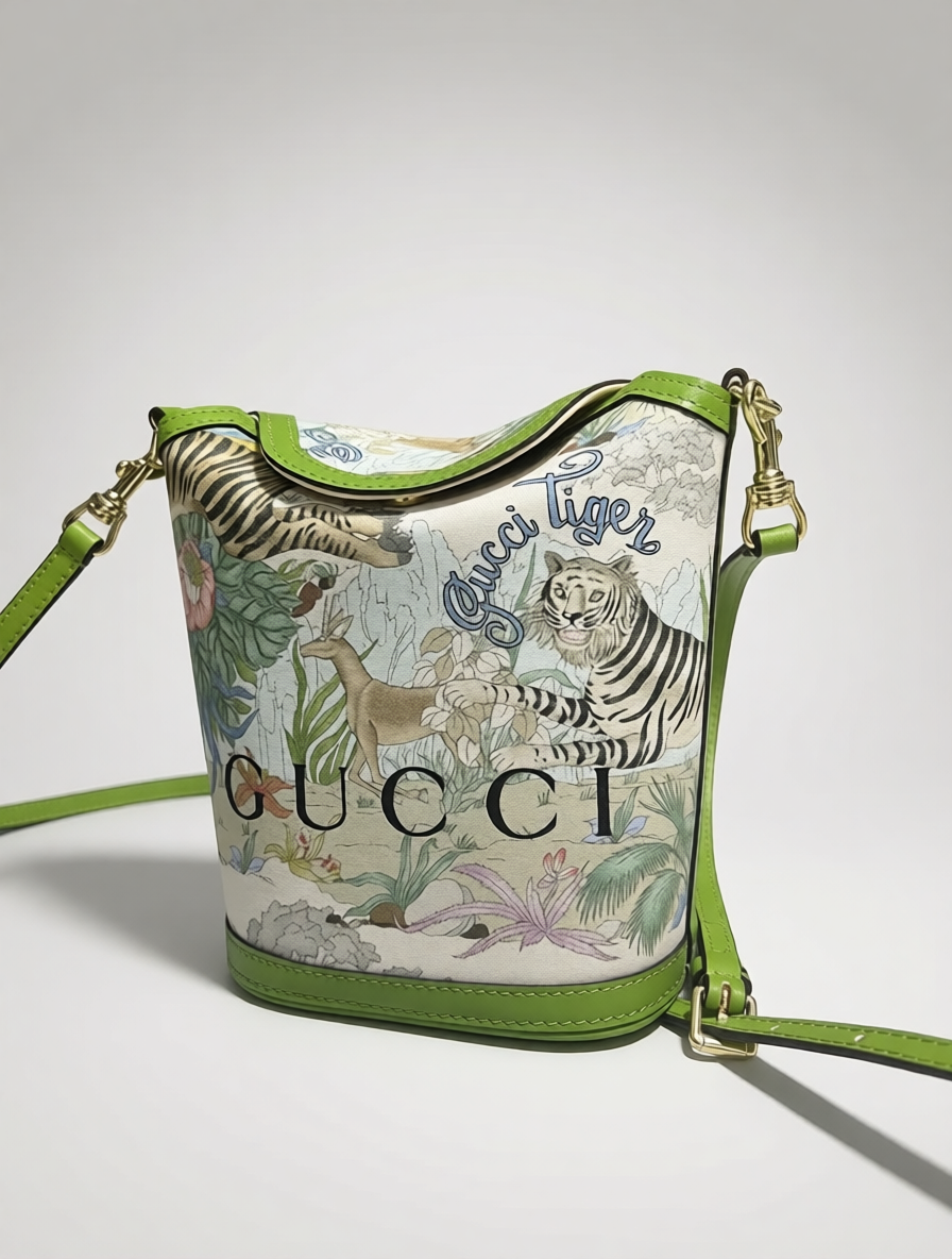 Gucci Tiger Bucket Bag - Upcycled Dust Bag Edition