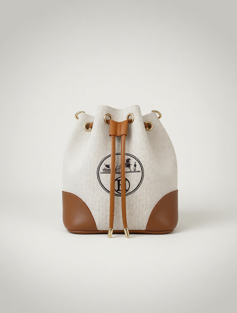 Upcycled Hermès Dust Bag Bucket Bag