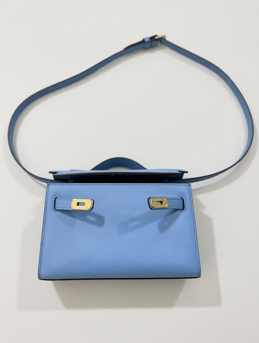 Reimagined Kelly-Style Leather Bag · Convertible Shoulder Carry · Handmade