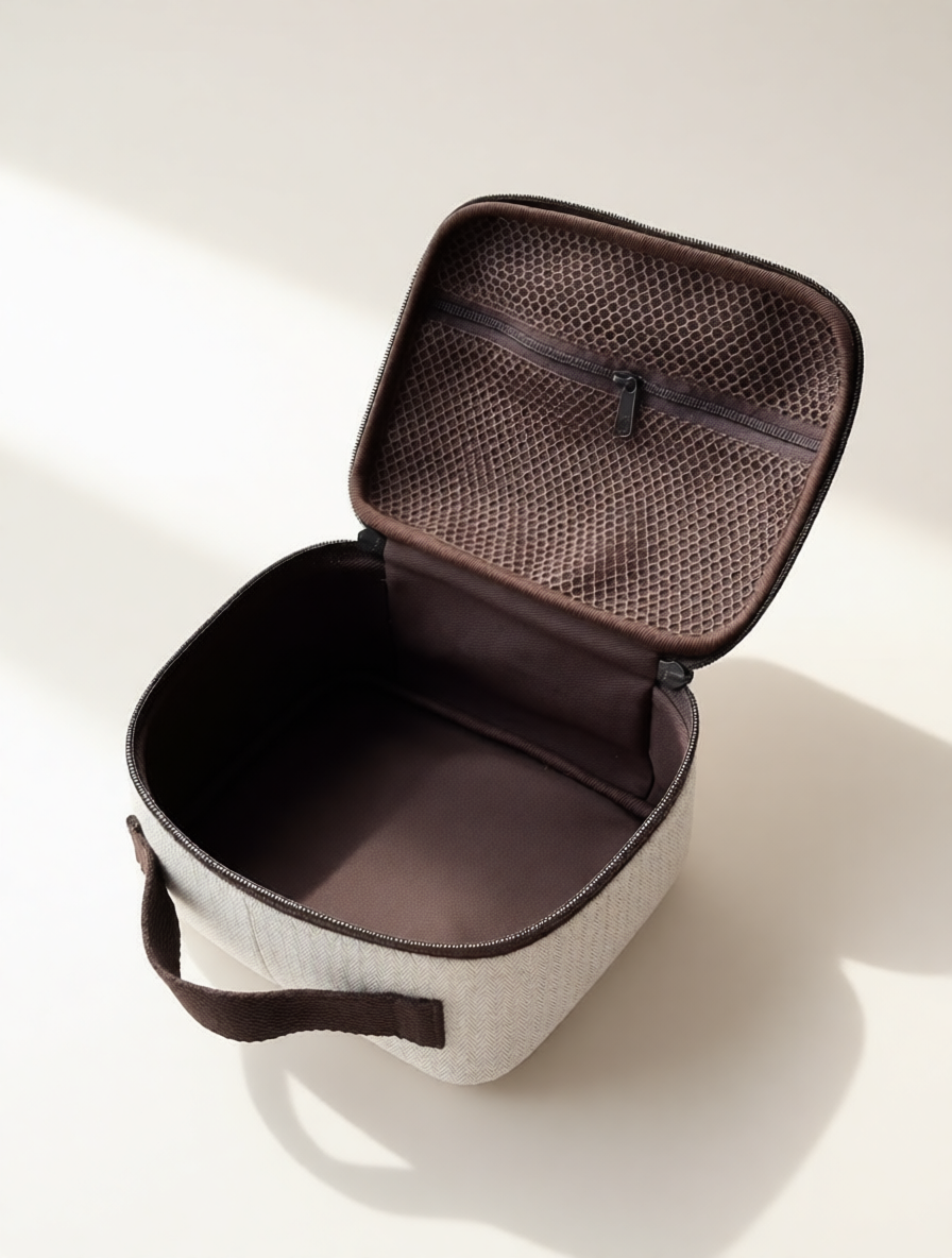 Upcycled Hermès Dust Bag Cosmetic Bag