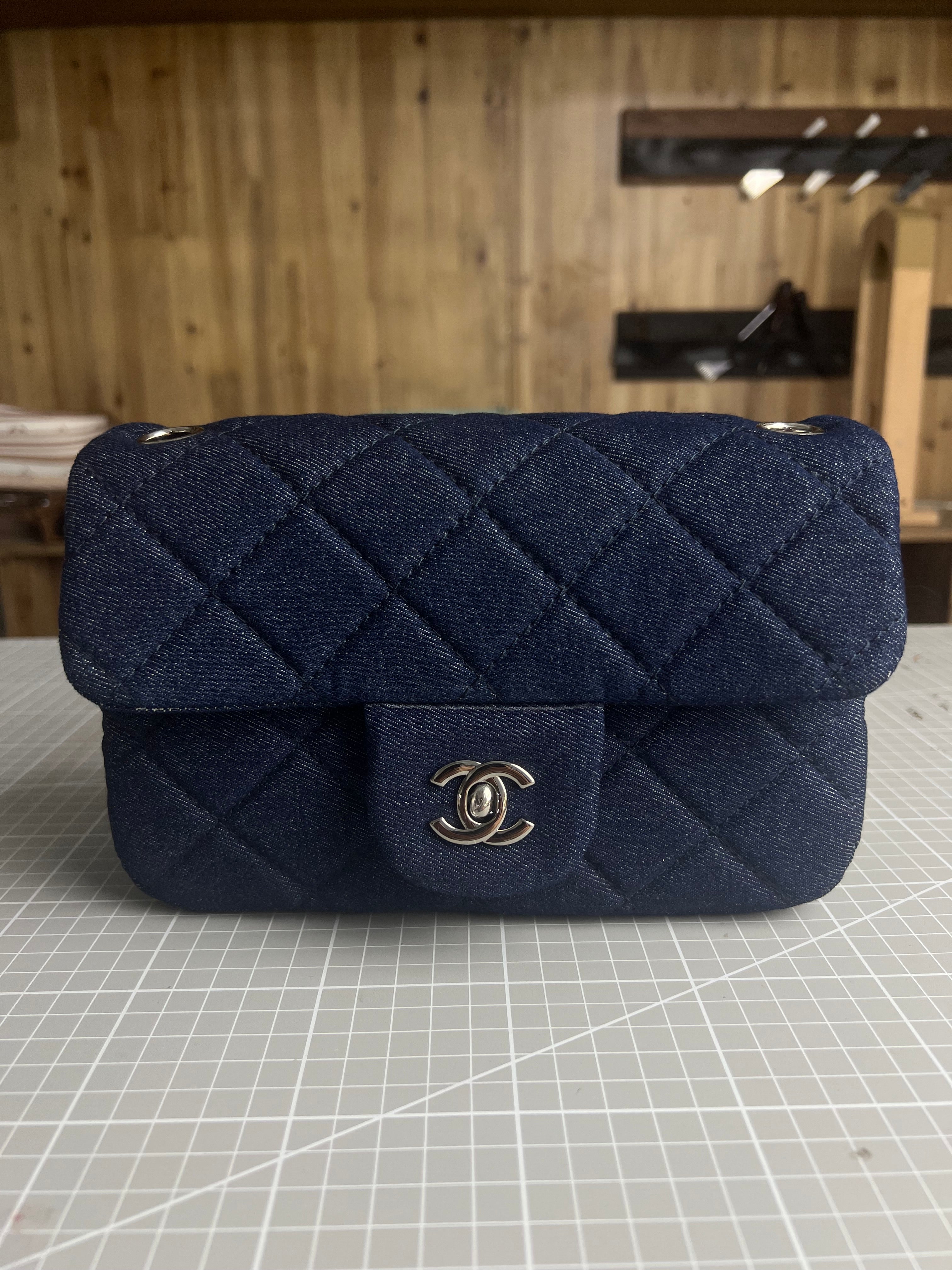 Upcycled Denim Luxury: Chanel-Inspired Bag Crafted from Recycled Denim