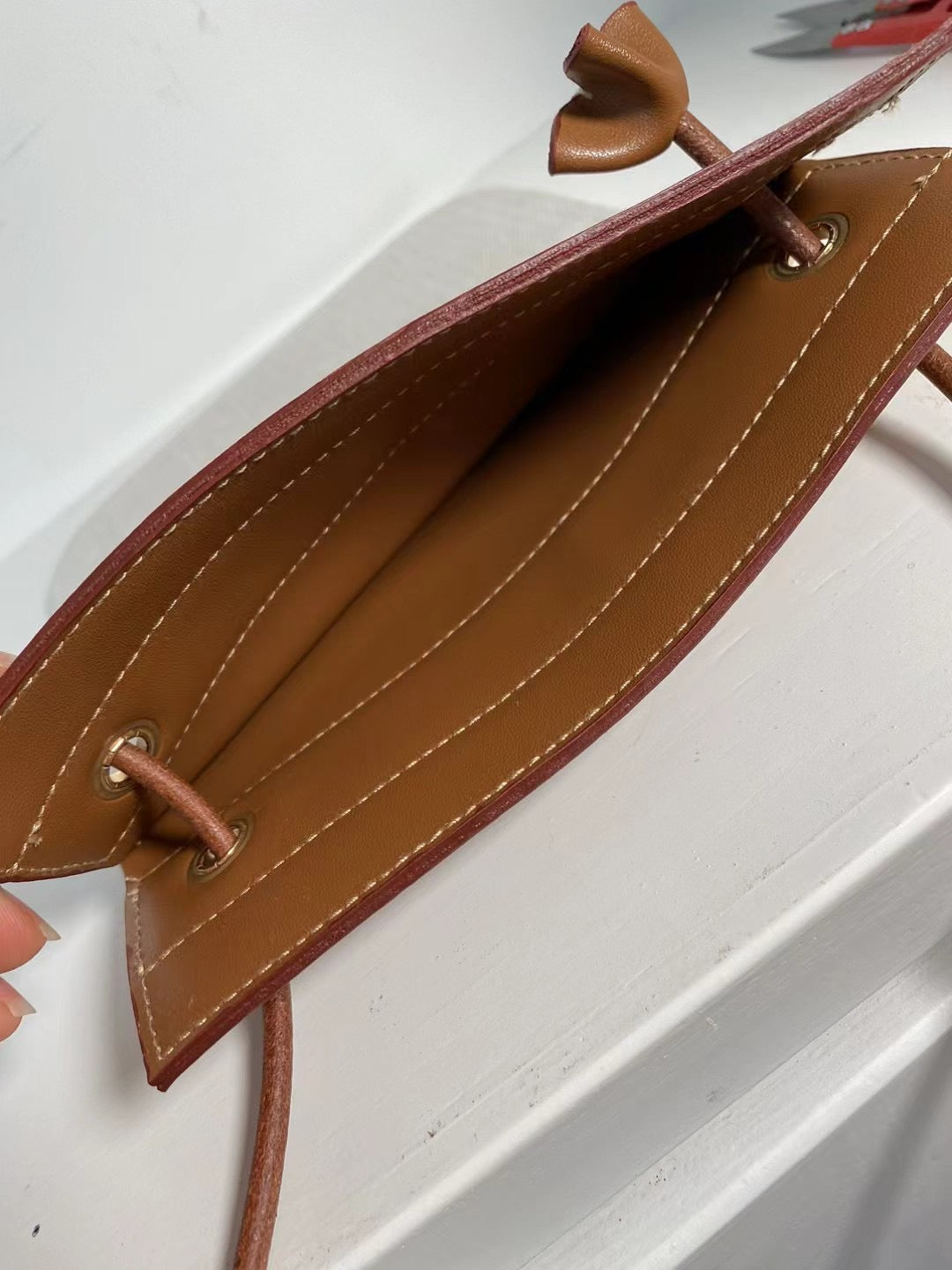 Upcycled Hermès Dust Bag Phone Pouch