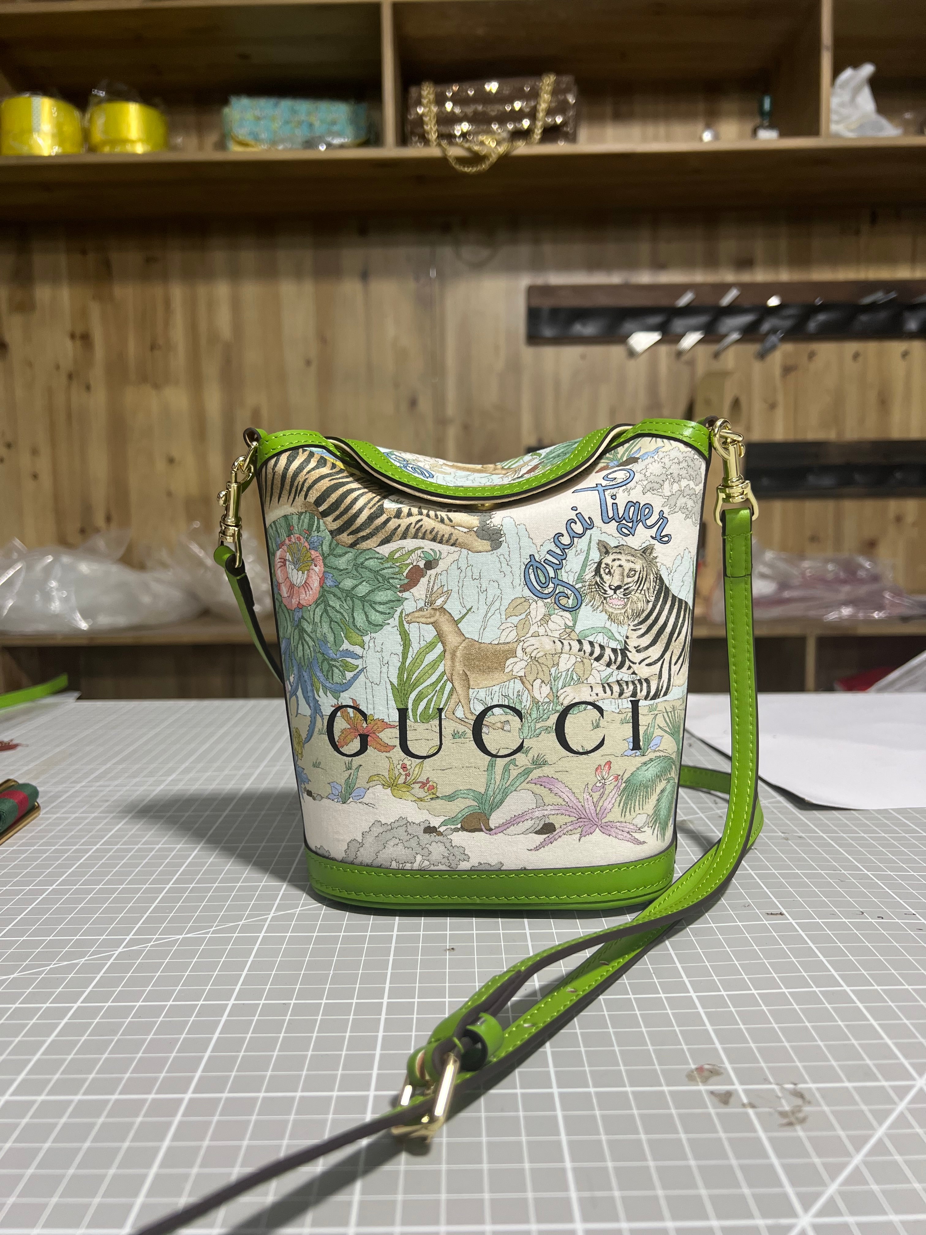 Gucci Tiger Bucket Bag - Upcycled Dust Bag Edition