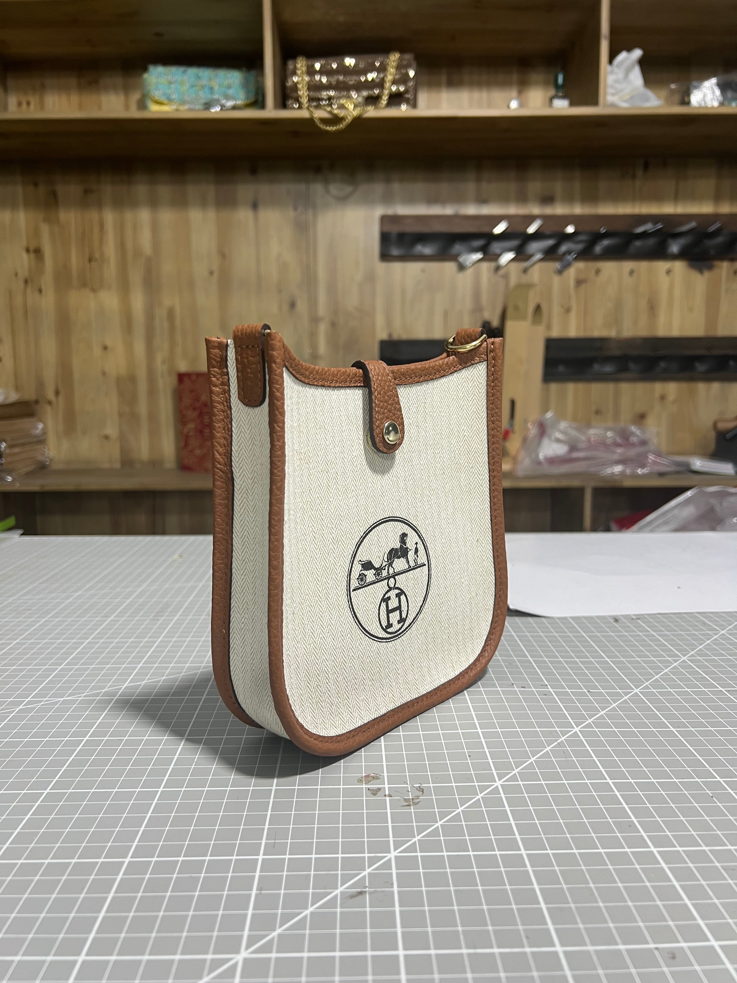 Upcycled Hermès Dust Bag Crossbody Bag