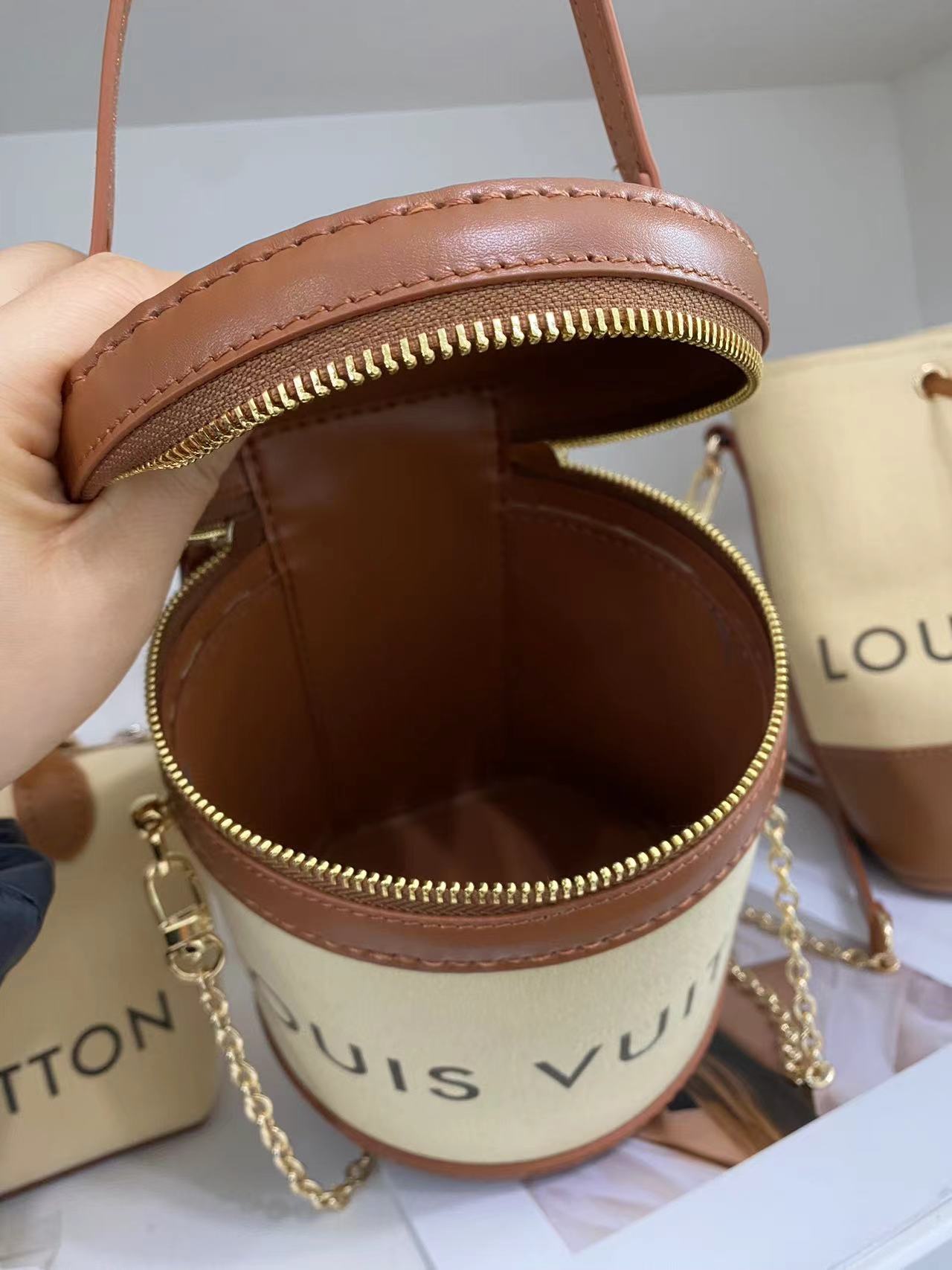 Upcycled Louis Vuitton Dust Bag Bucket Bag