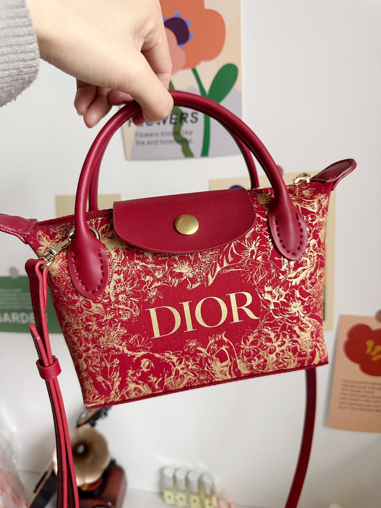 Upcycled Dior Dust Bag Dumpling Bag