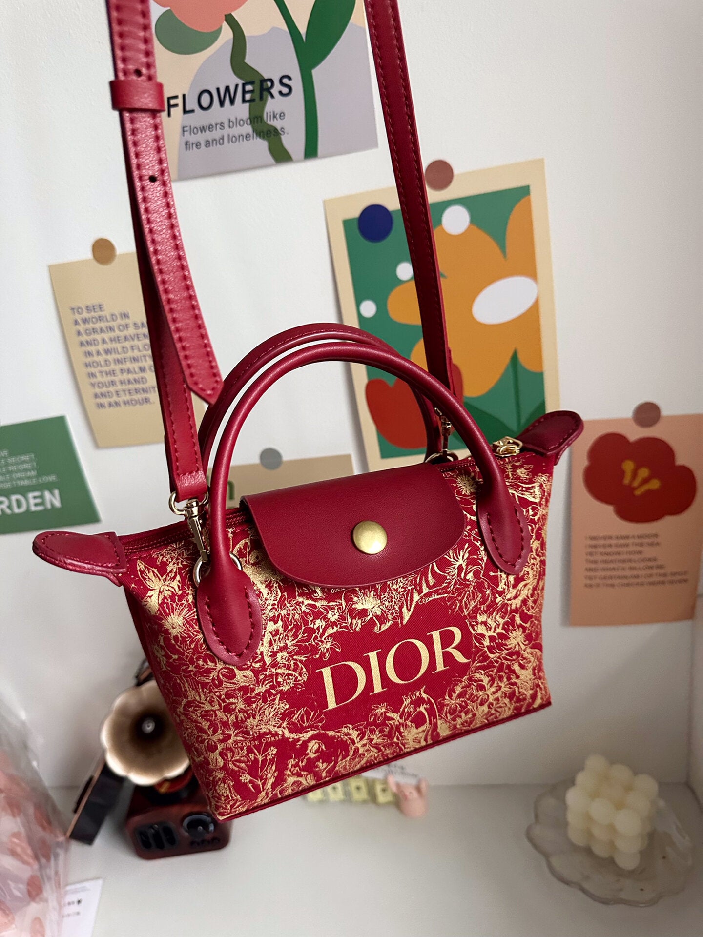 Upcycled Dior Dust Bag Dumpling Bag