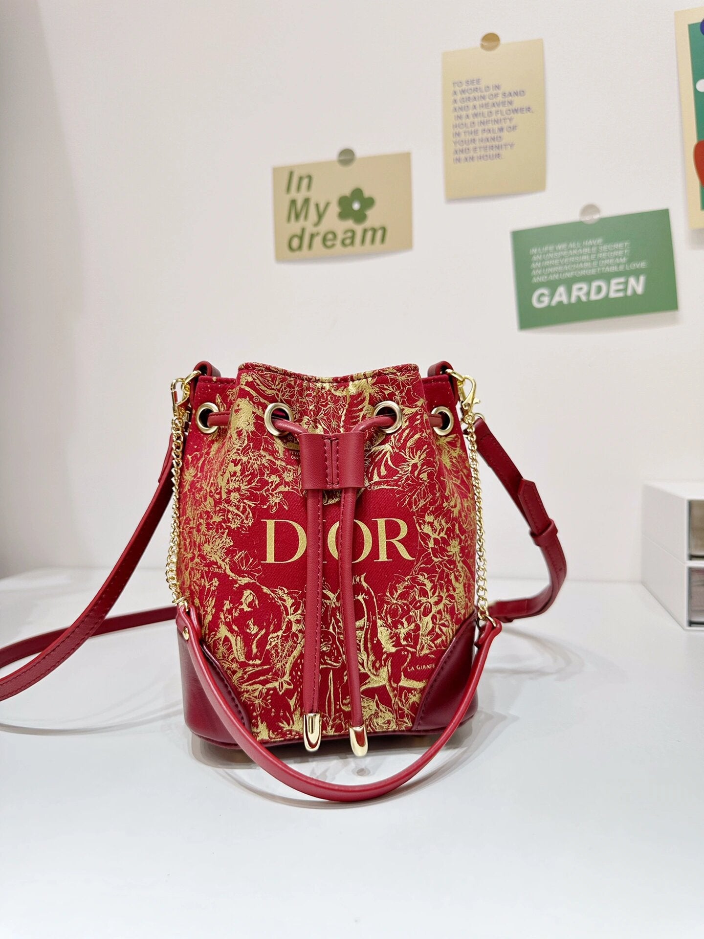 Upcycled Dior Dust Bag Bucket Bag