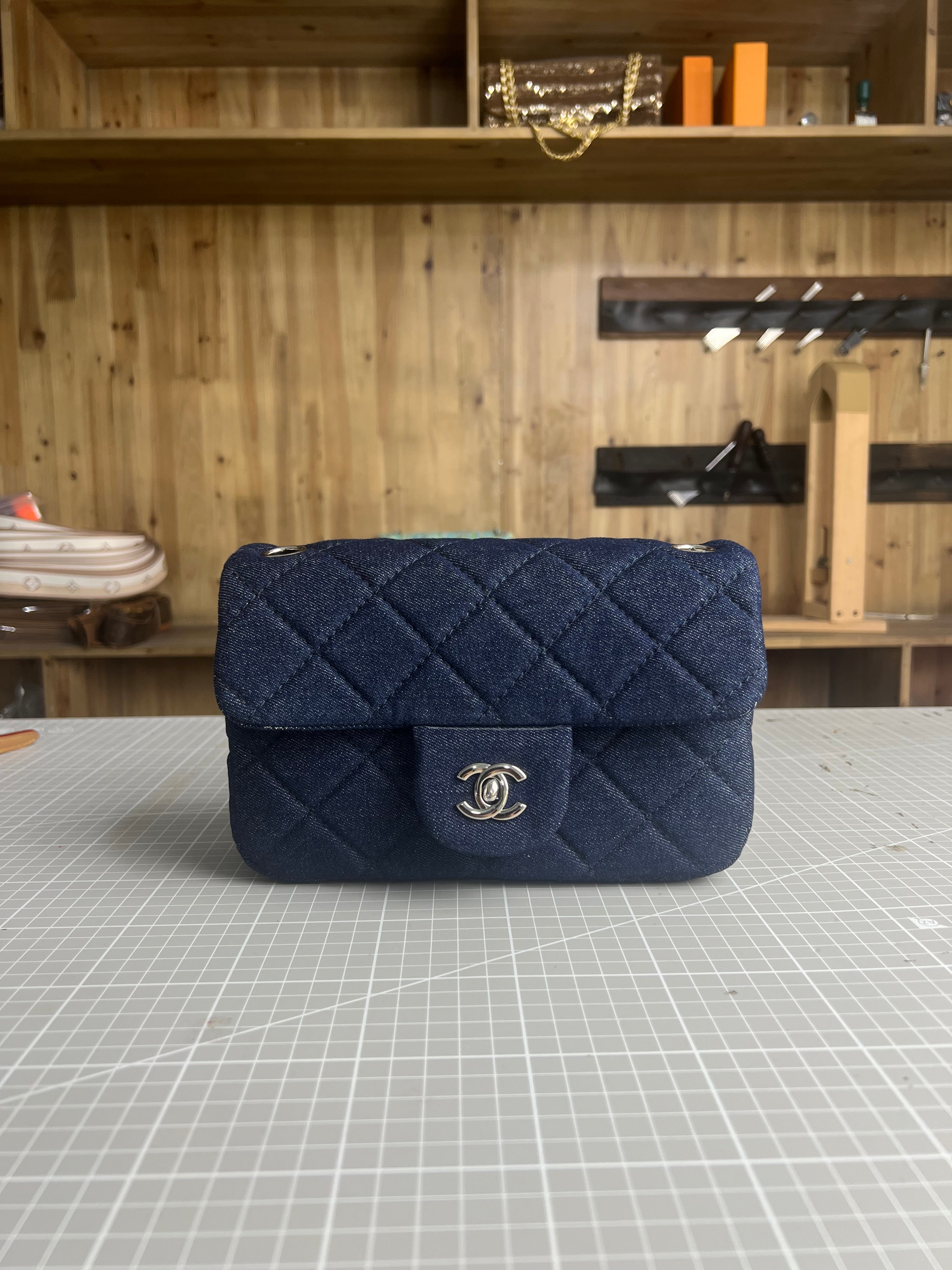 Upcycled Denim Luxury: Chanel-Inspired Bag Crafted from Recycled Denim