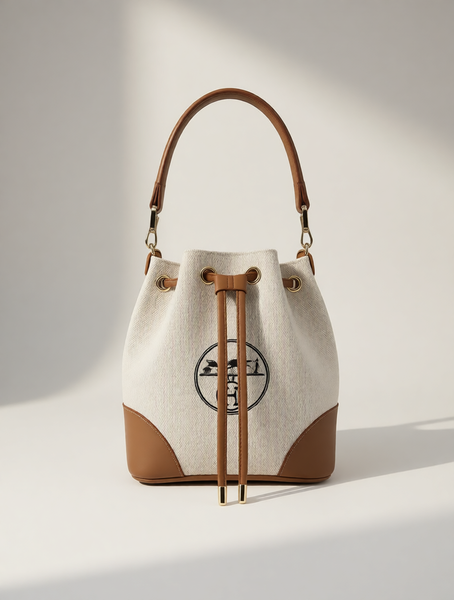 Upcycled Hermès Dust Bag Bucket Bag