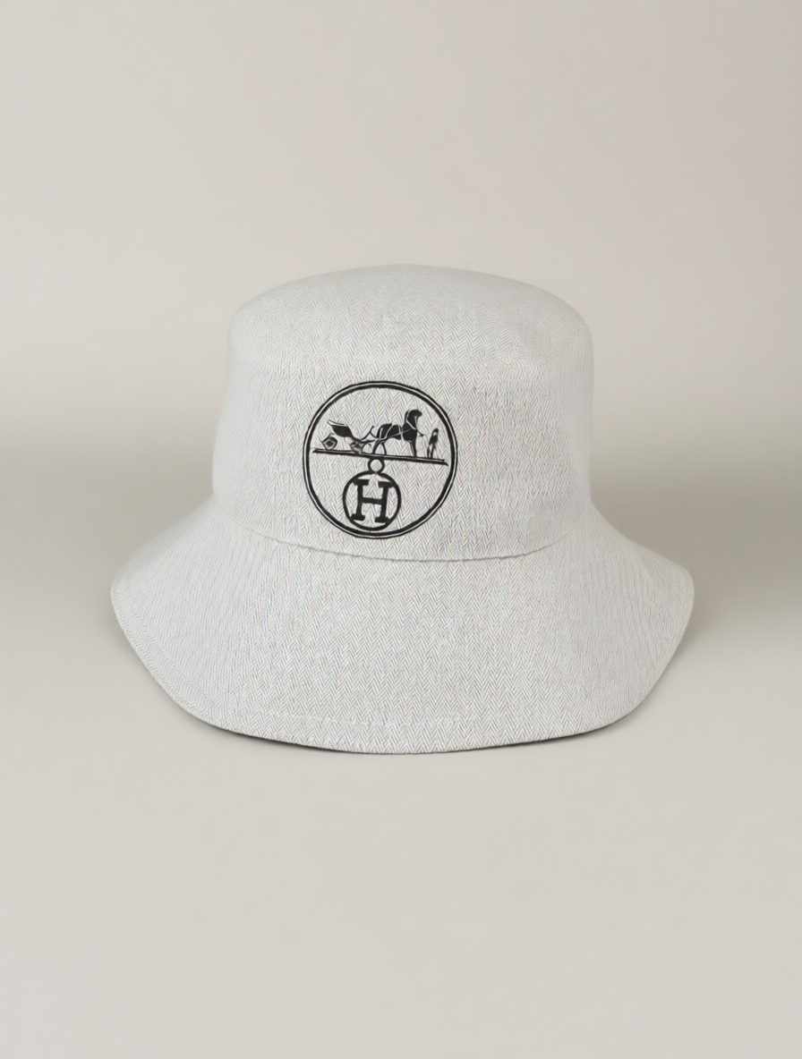 Upcycled Hermès Dust Bag Fashion Hat