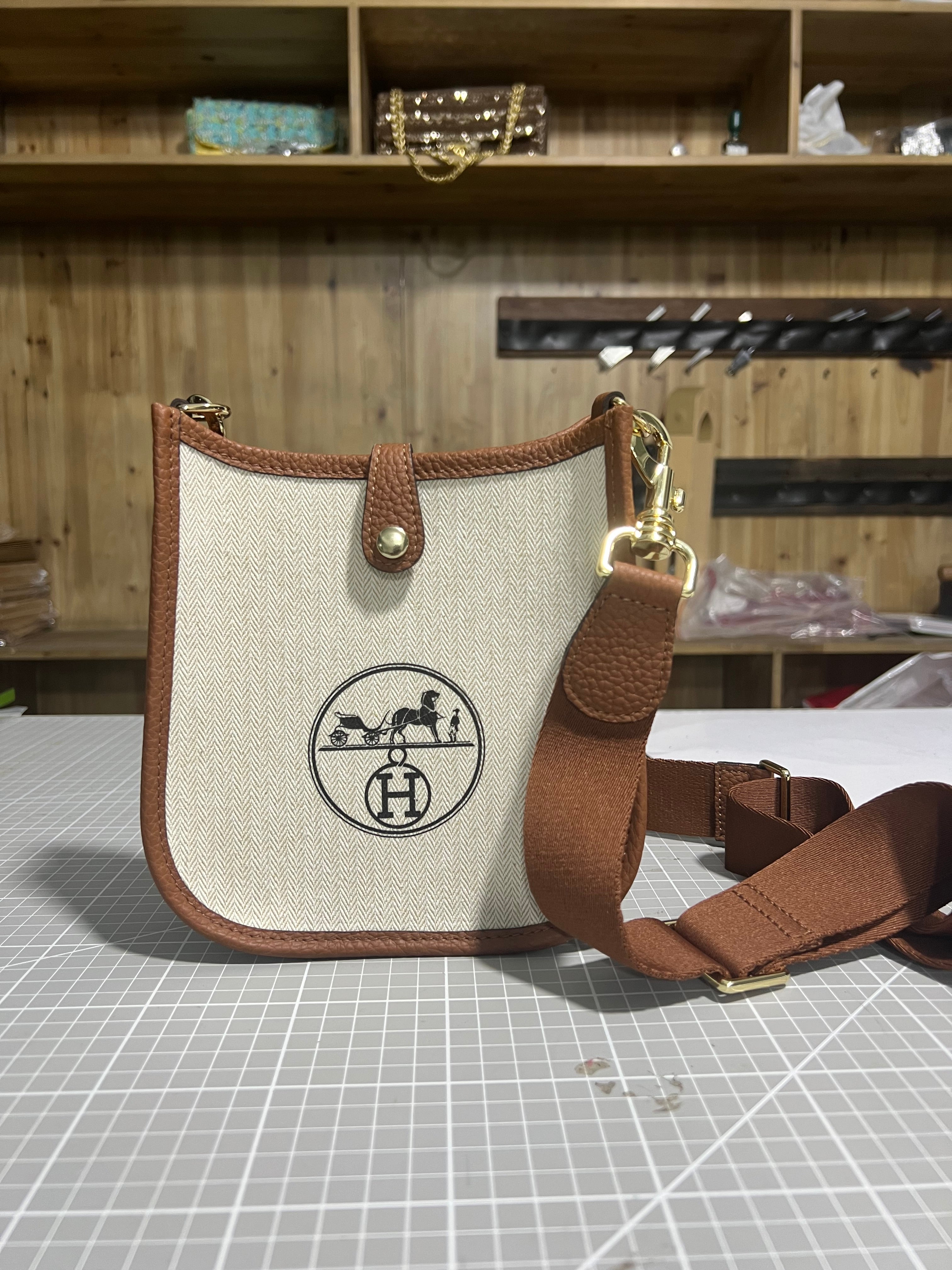 Upcycled Hermès Dust Bag Crossbody Bag