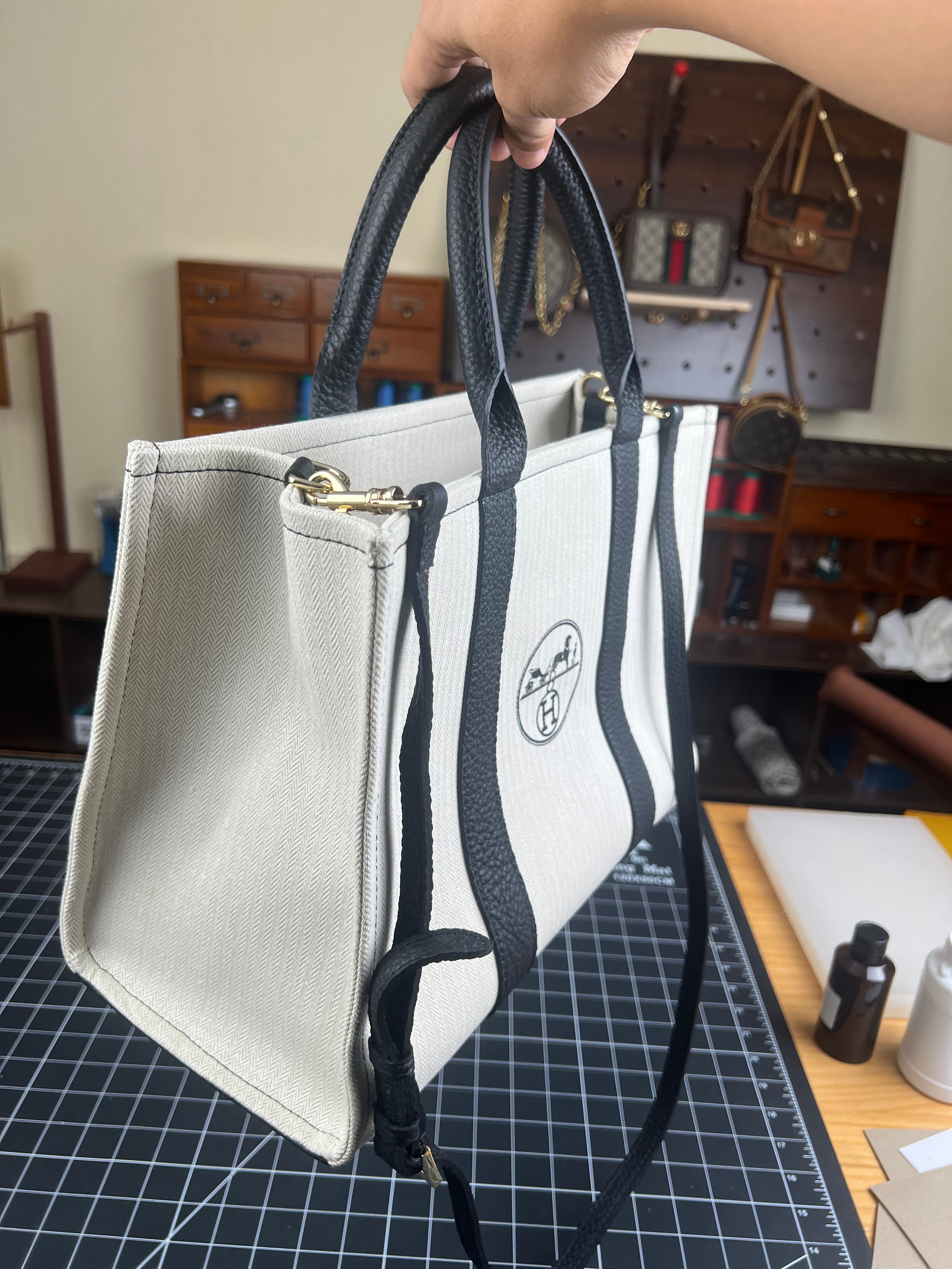 Upcycled Hermès Dust Bag Large Tote