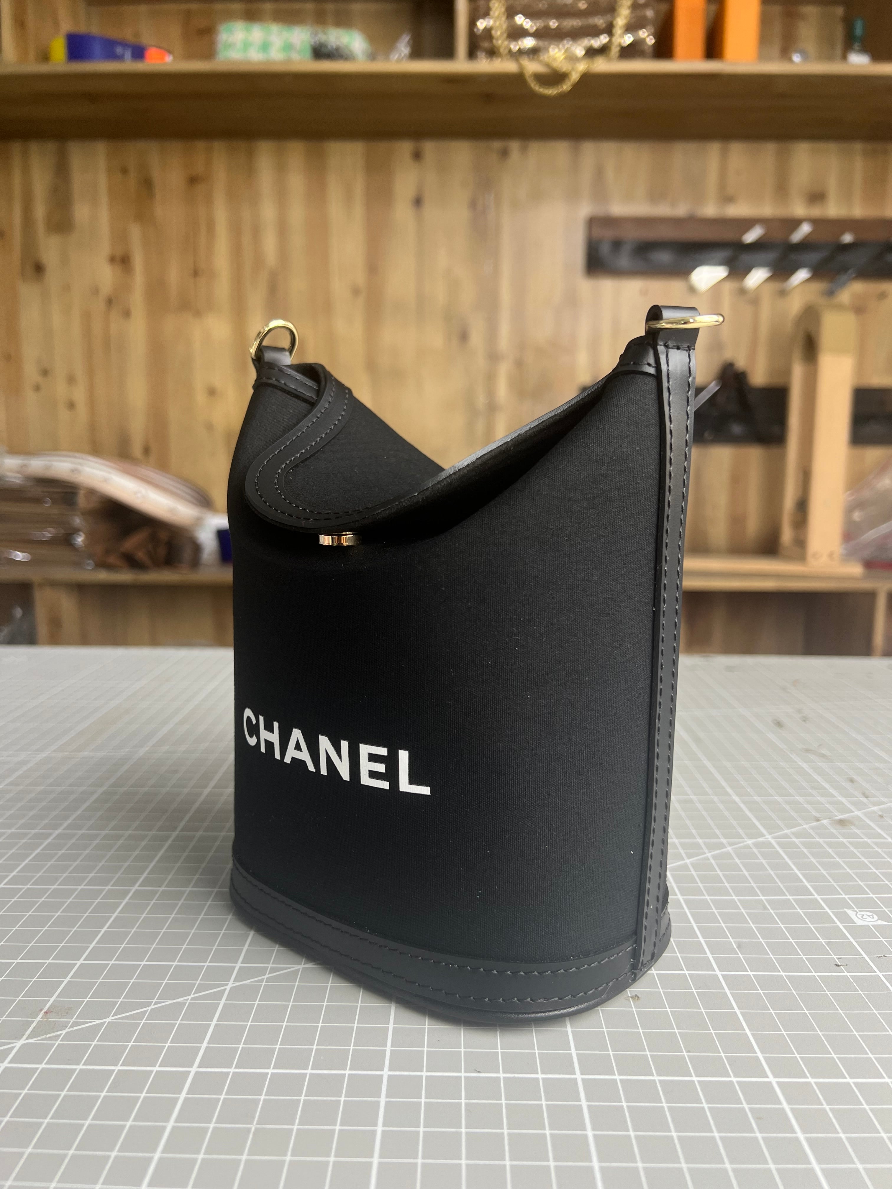 Upcycled Chanel Beauté Bucket Bag