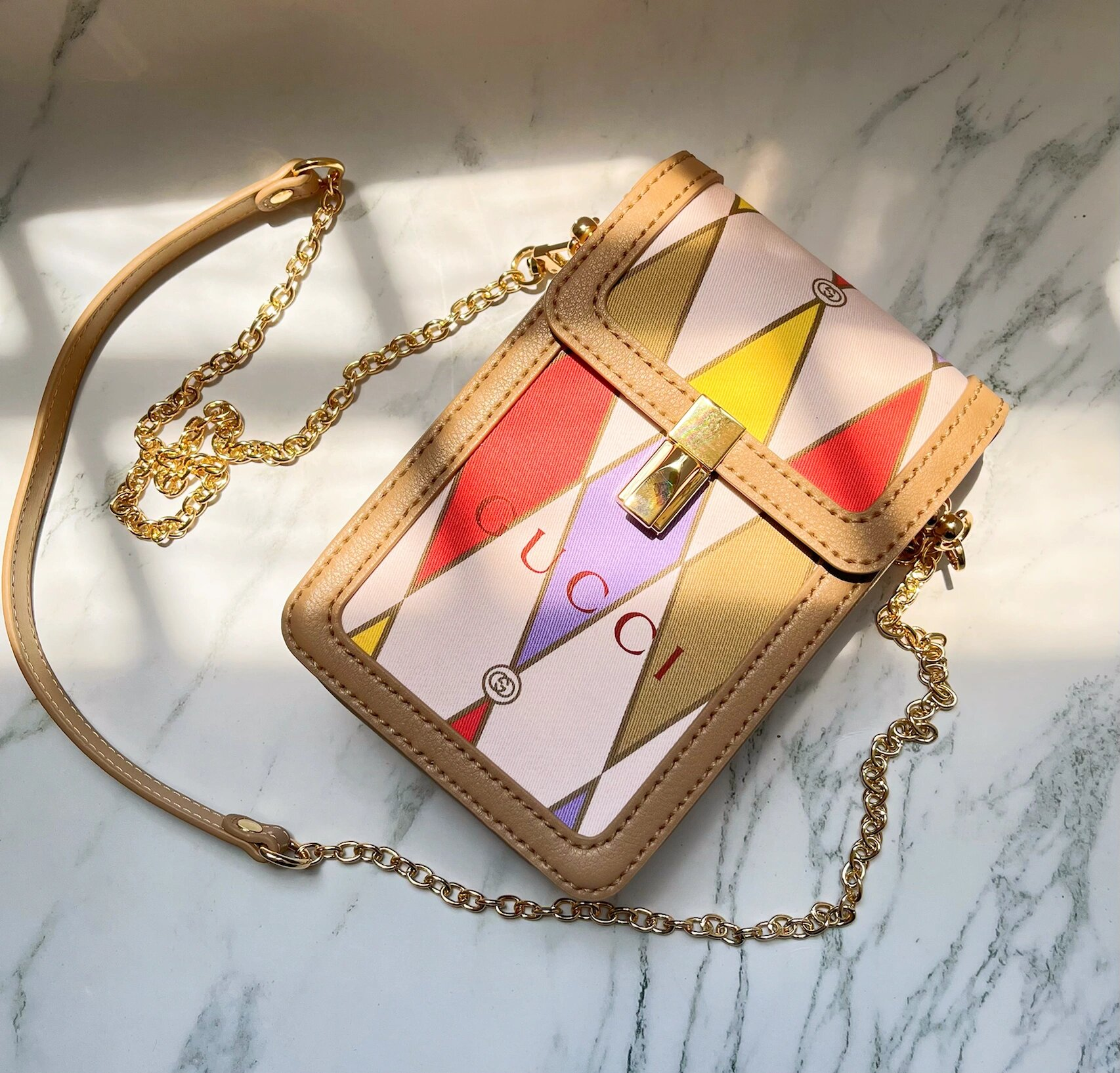 Gucci Geometric Harmony Phone Bag