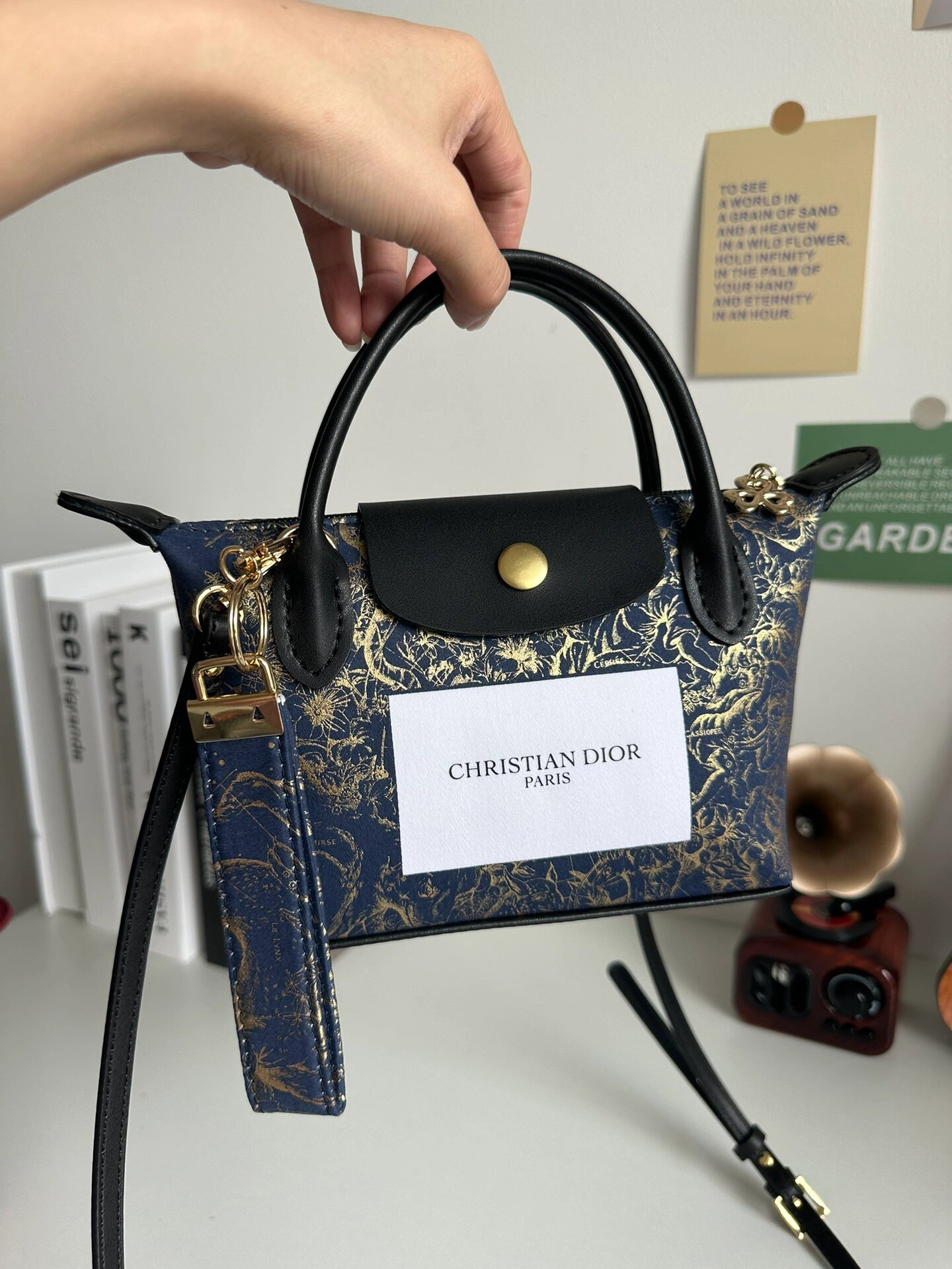 Upcycled Dior Dust Bag Dumpling Bag