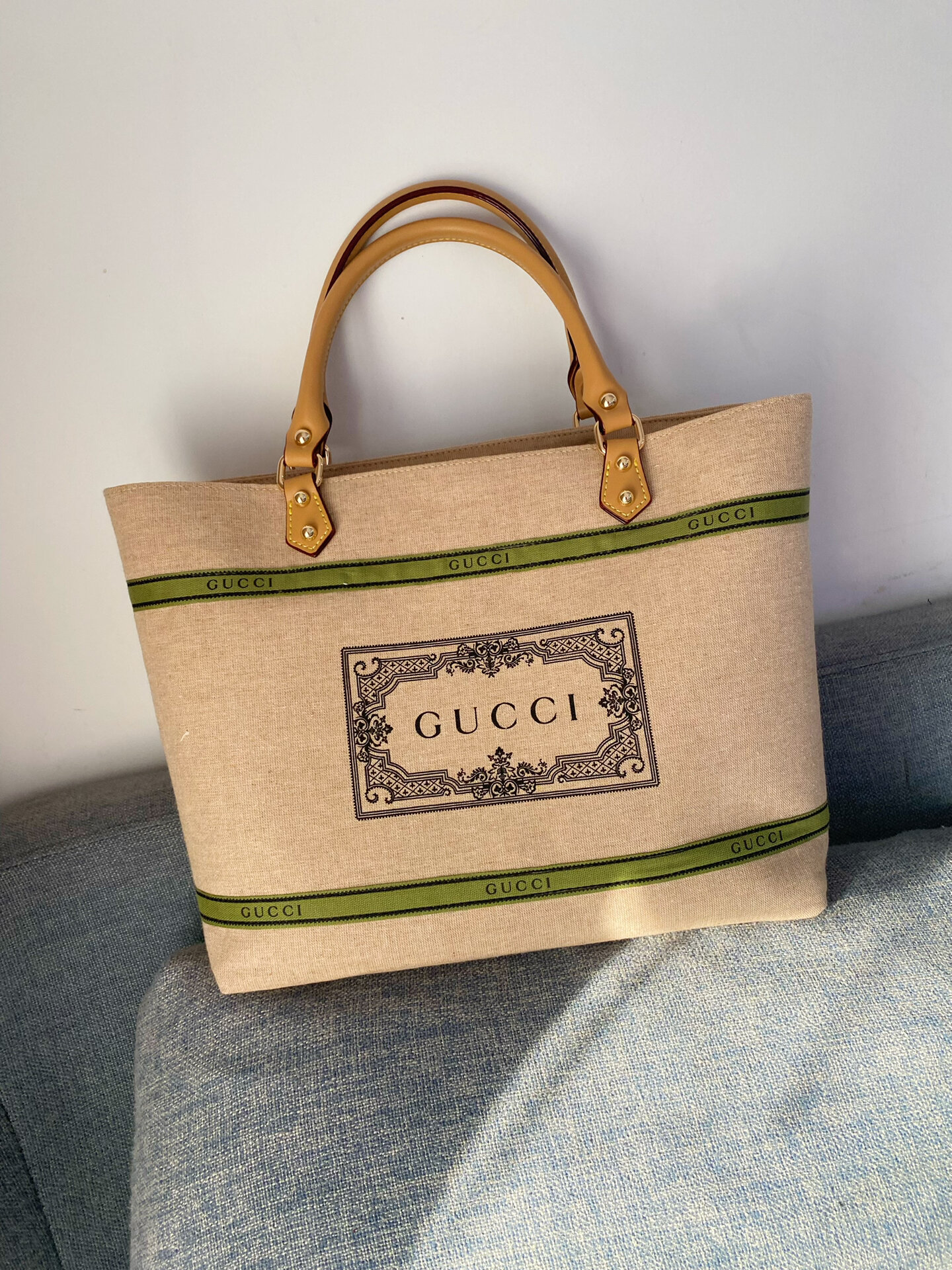 Upcycled Gucci Dust Bag Tote Bag - Main Image
