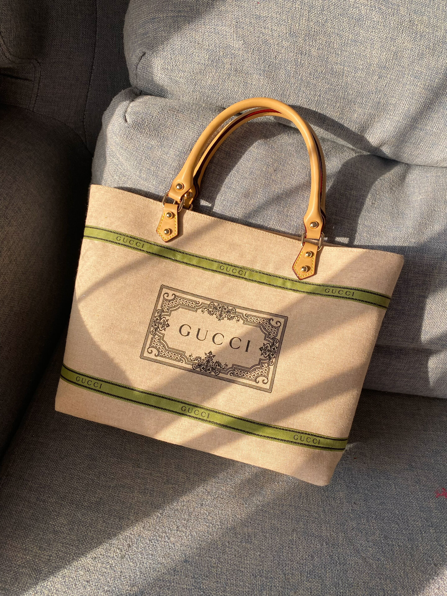 Upcycled Gucci Dust Bag Tote Bag