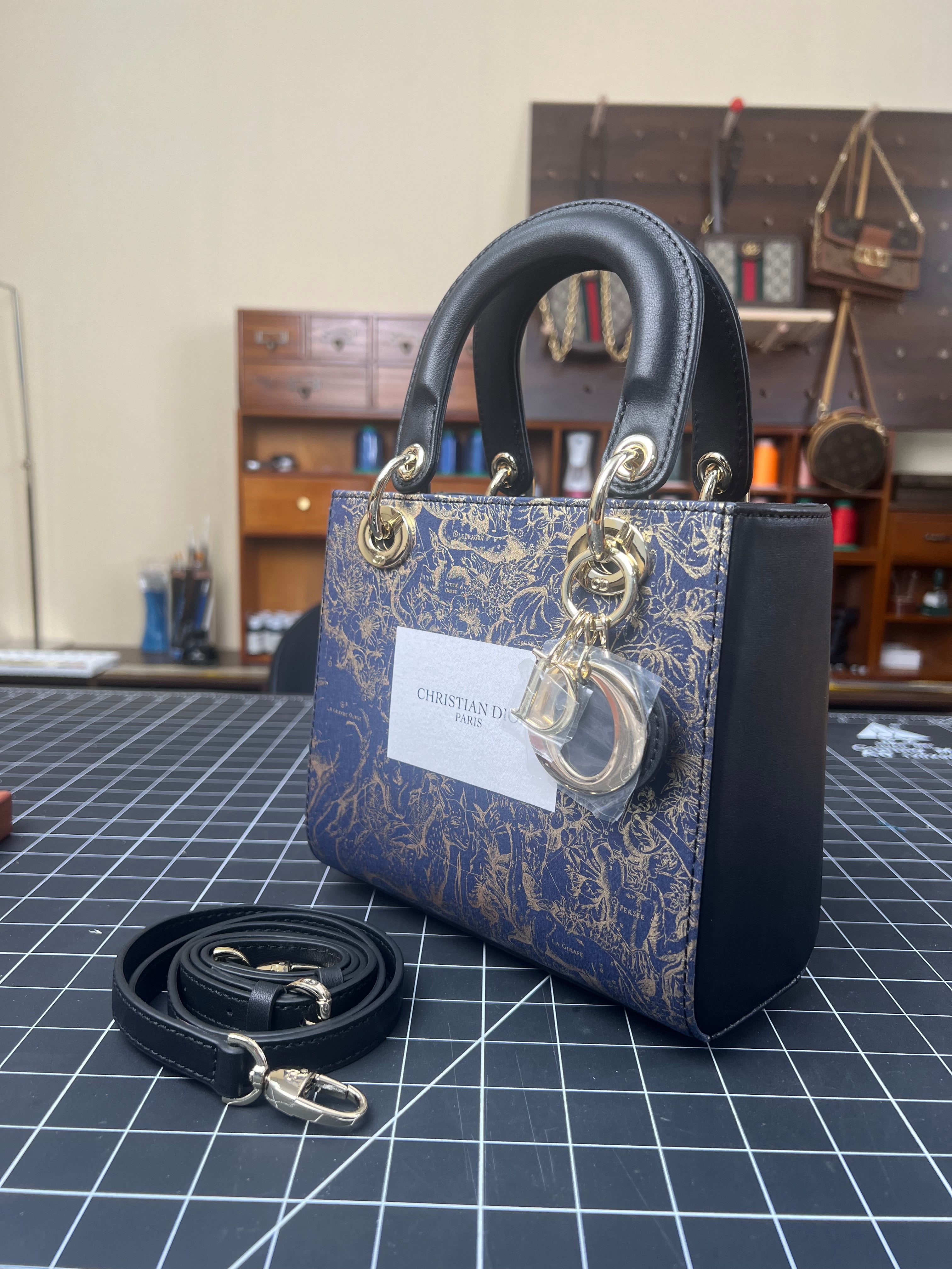 Introducing the Upcycled Dior Dust Bag Lady Dior-style Bag