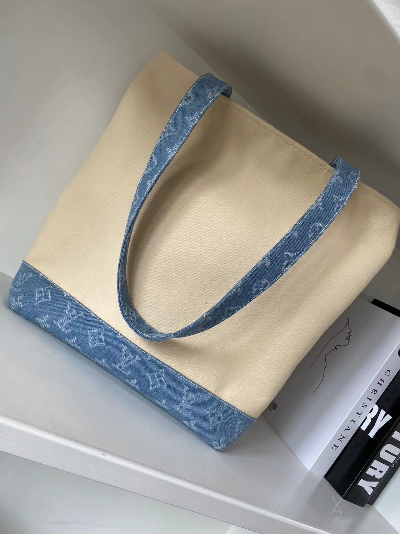 Louis Vuitton Dust Bag and Denim Tote Bag