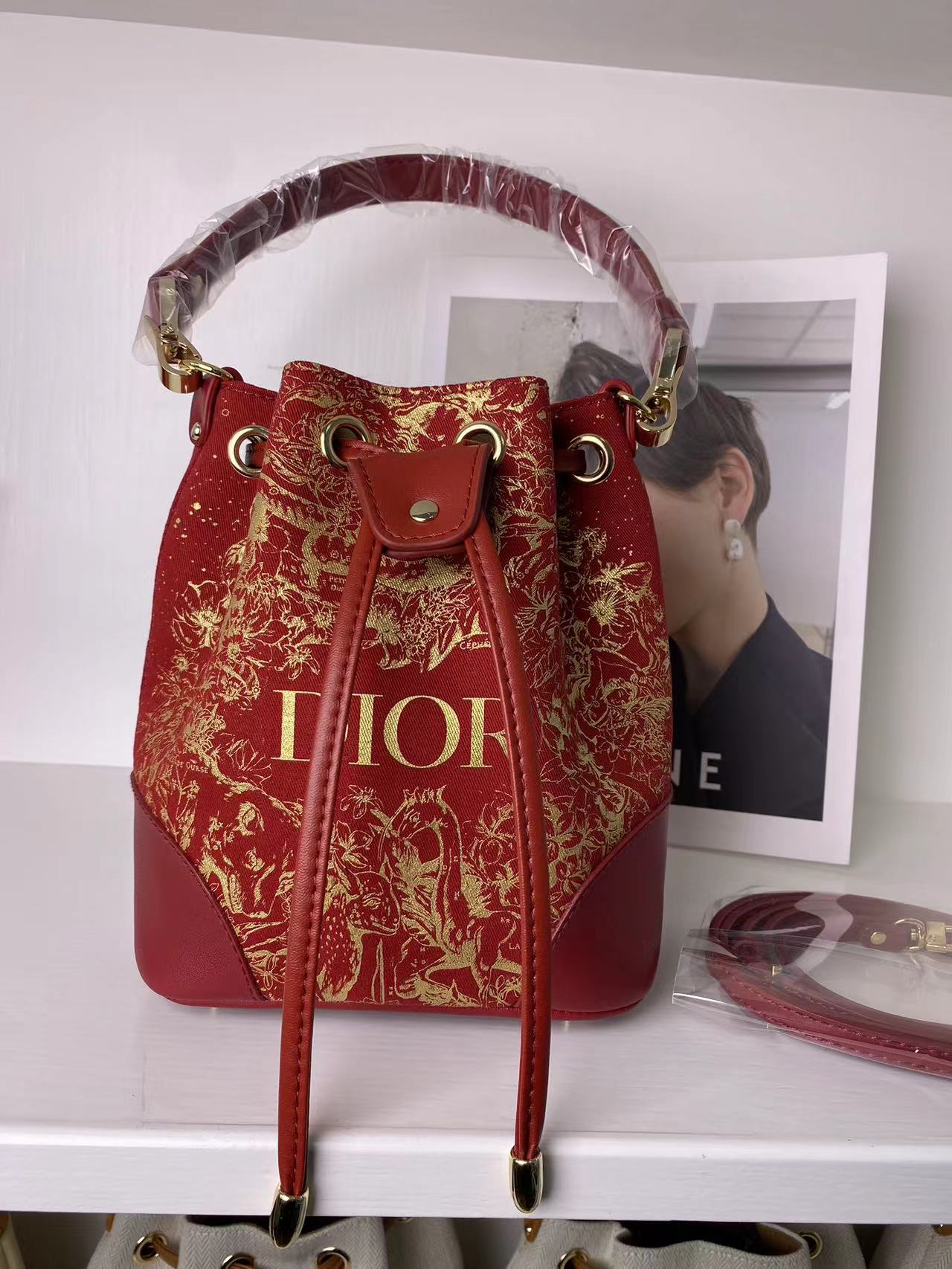 Upcycled Dior Dust Bag Bucket Bag