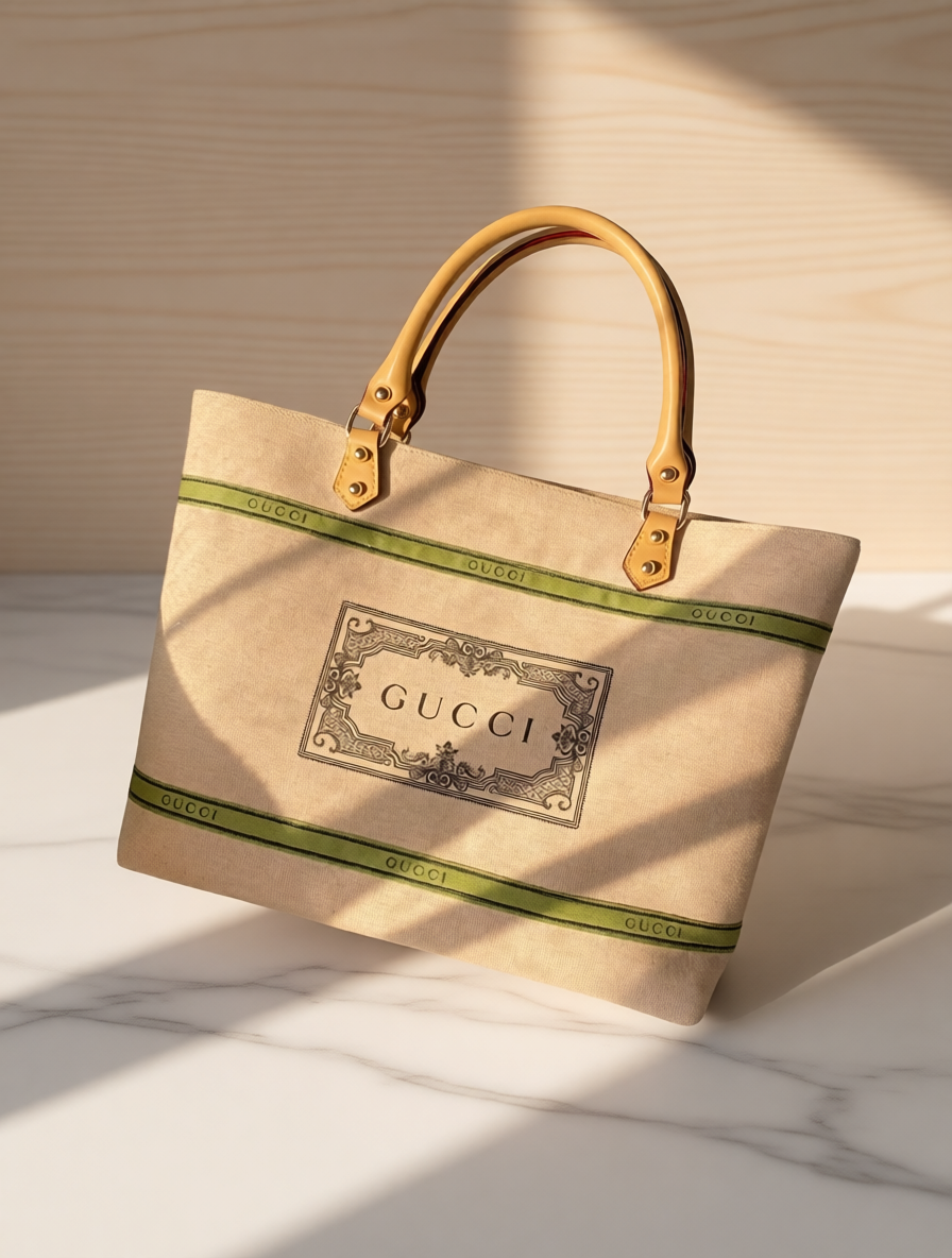 Upcycled Gucci Dust Bag Tote Bag