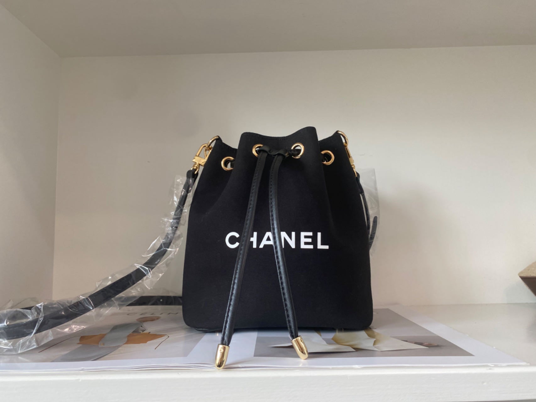 Upcycled Chanel Dust Bag Bucket Bag