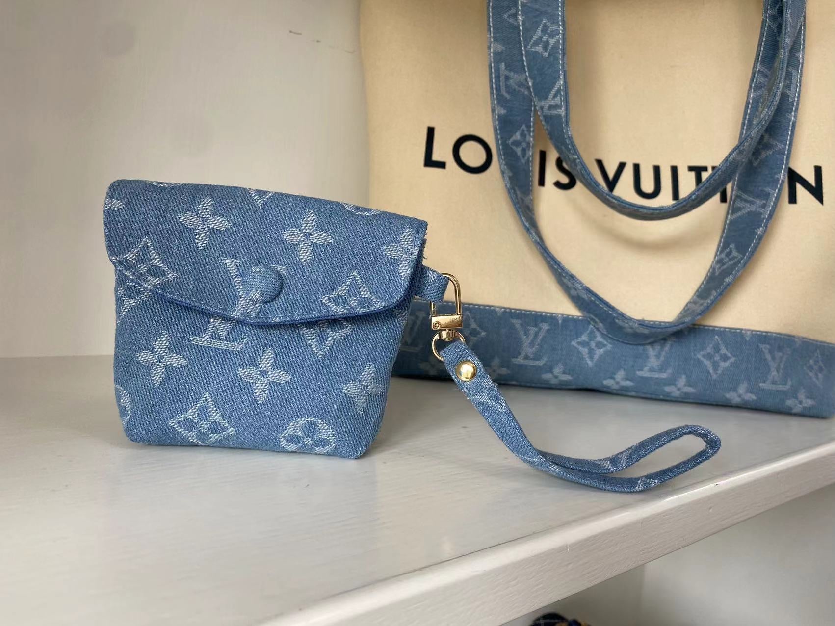 Louis Vuitton Dust Bag and Denim Tote Bag