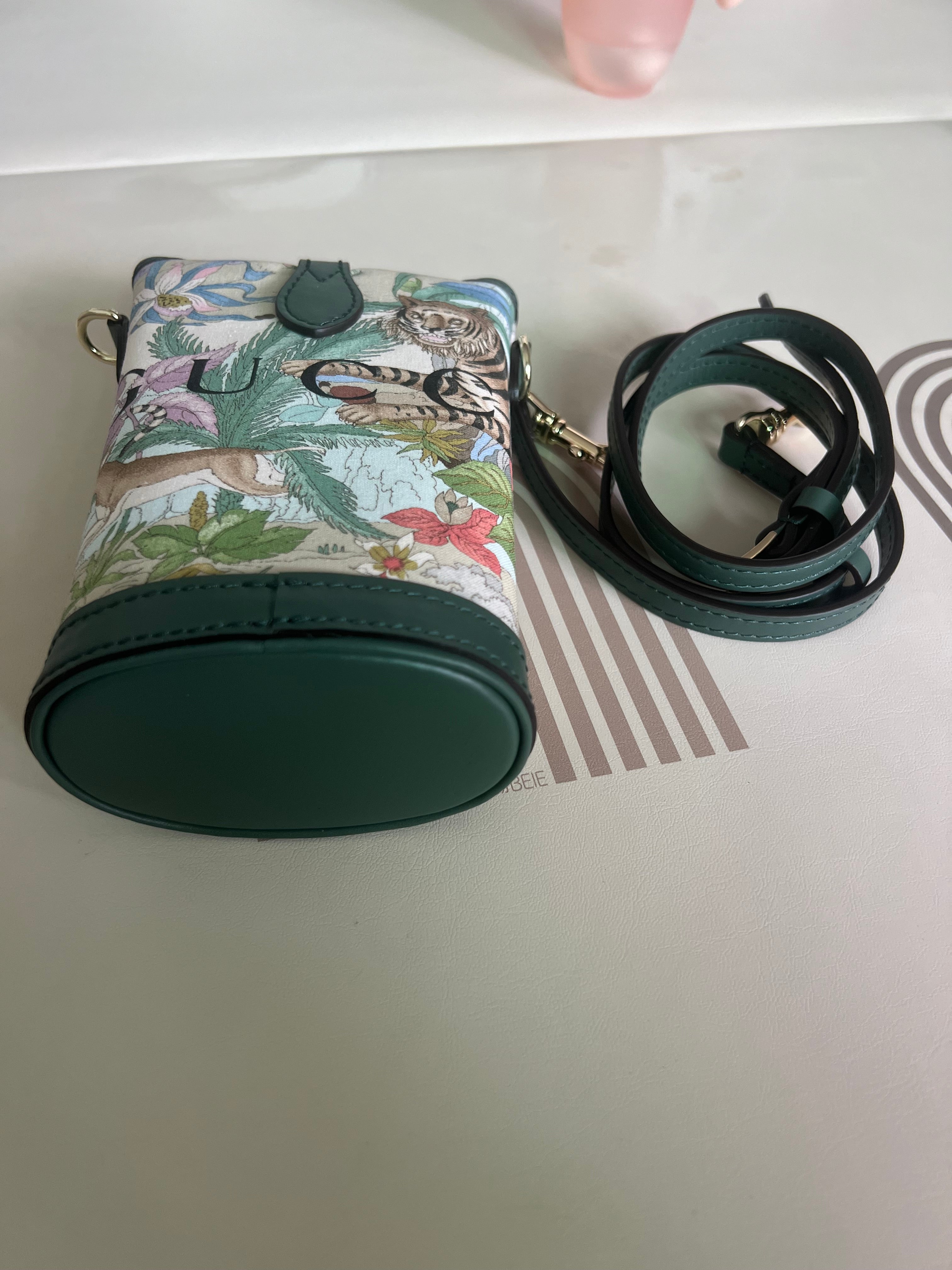 Upcycled Gucci Dust Bag Mini Bucket Bag