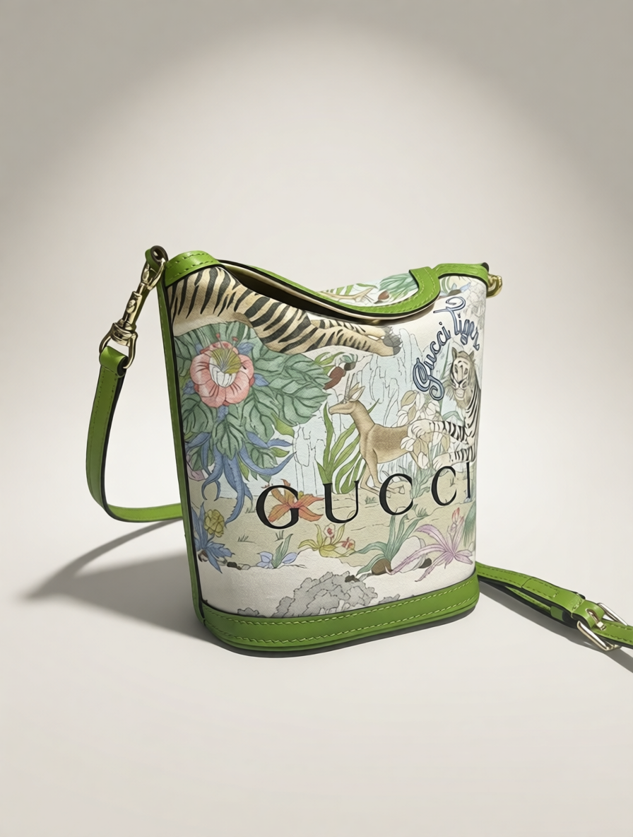 Gucci Tiger Bucket Bag - Upcycled Dust Bag Edition