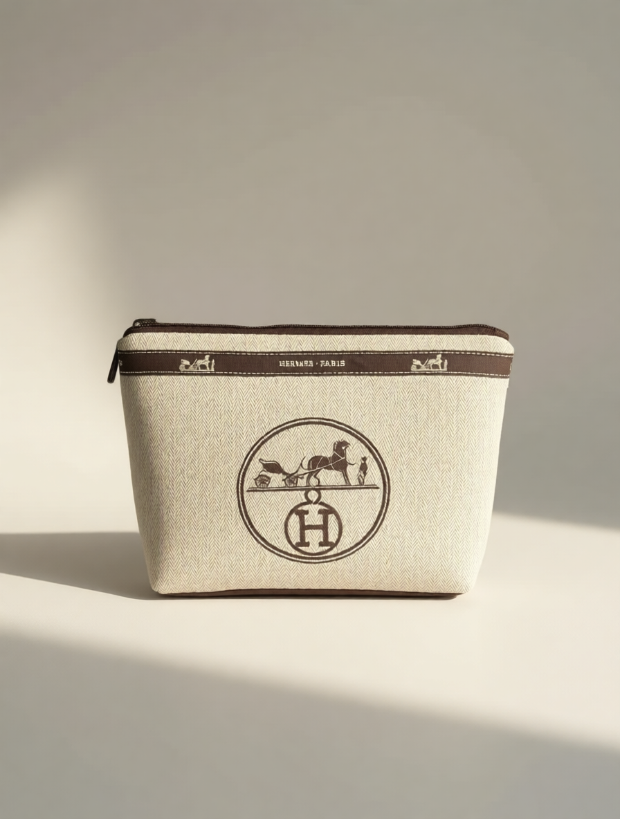 Upcycled Hermès Dust Bag Clutch Wallet