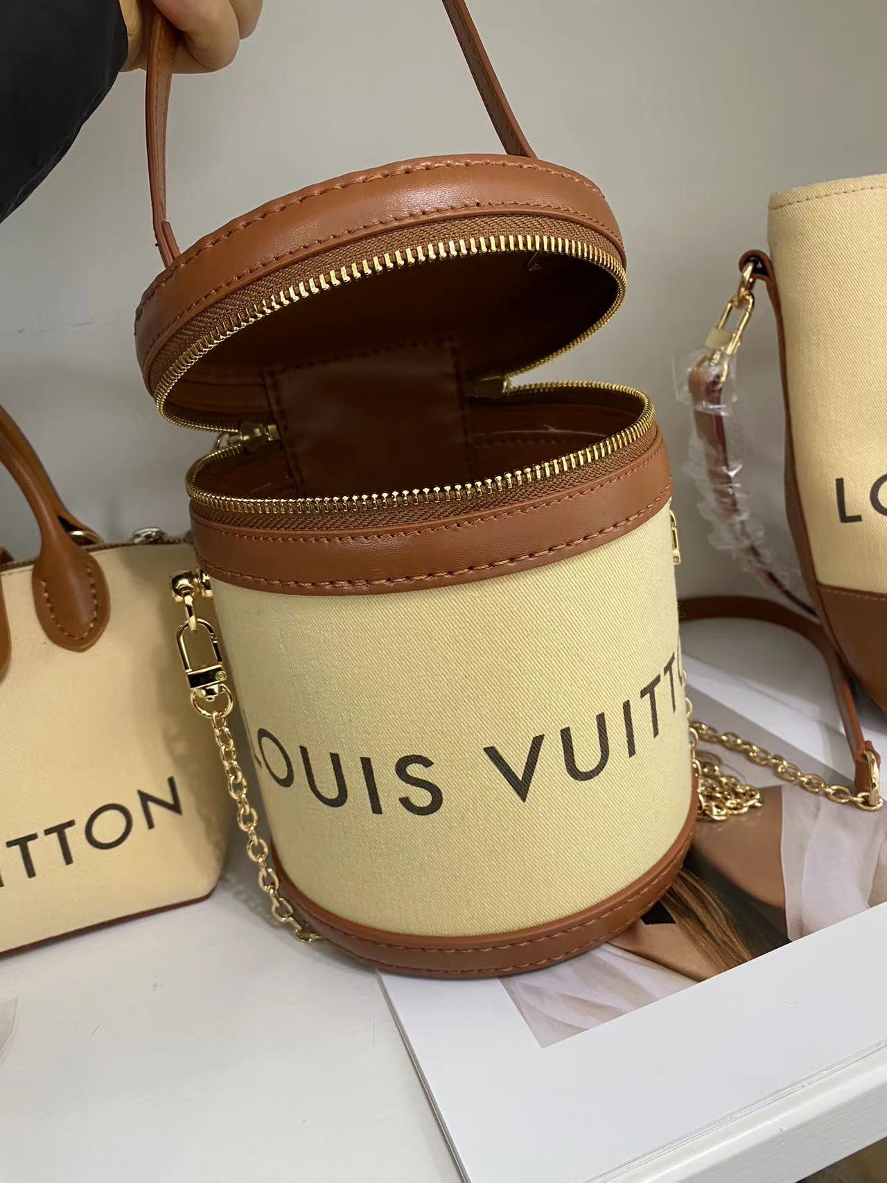 Upcycled Louis Vuitton Dust Bag Bucket Bag