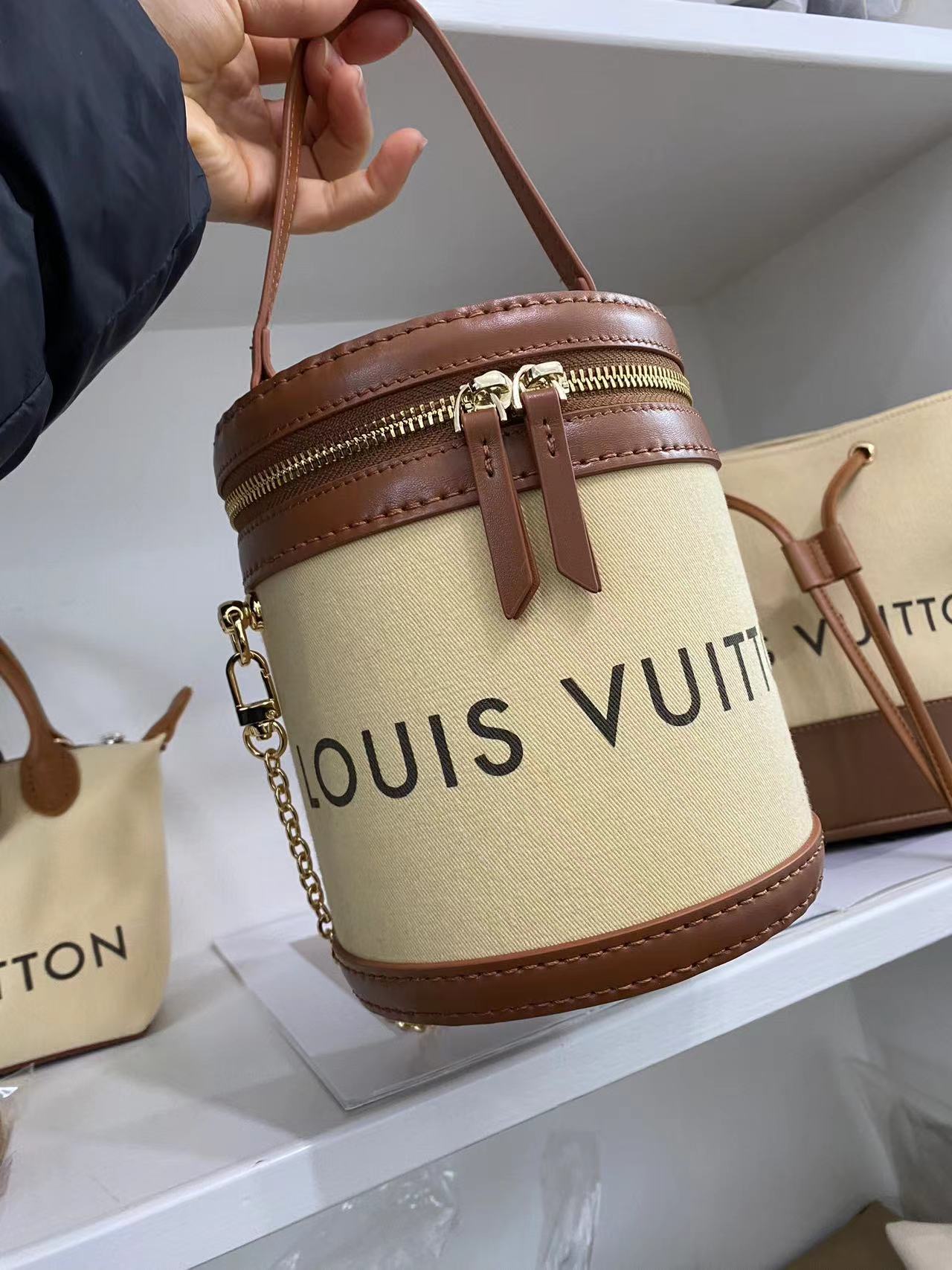 Upcycled Louis Vuitton Dust Bag Bucket Bag