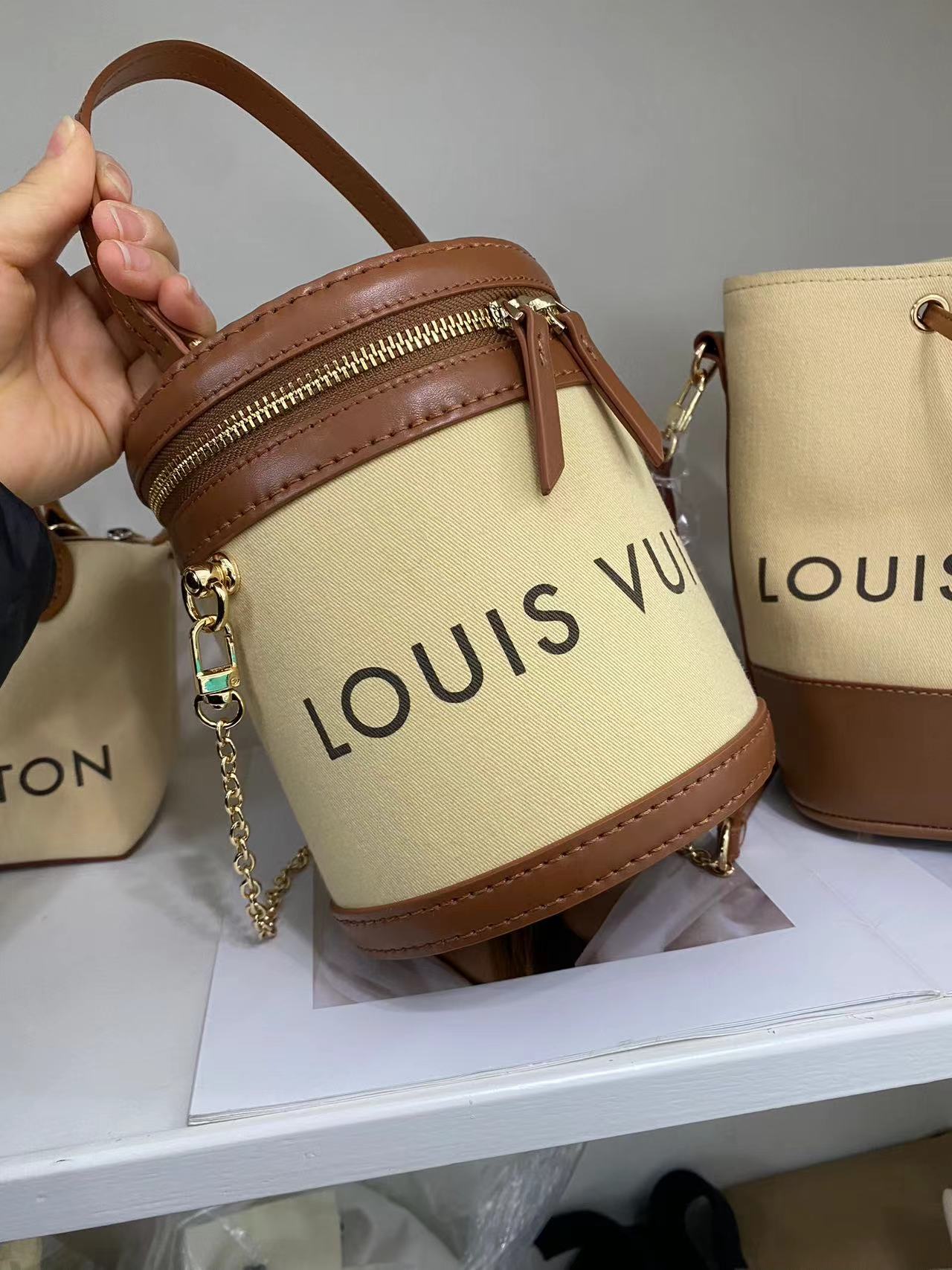 Upcycled Louis Vuitton Dust Bag Bucket Bag