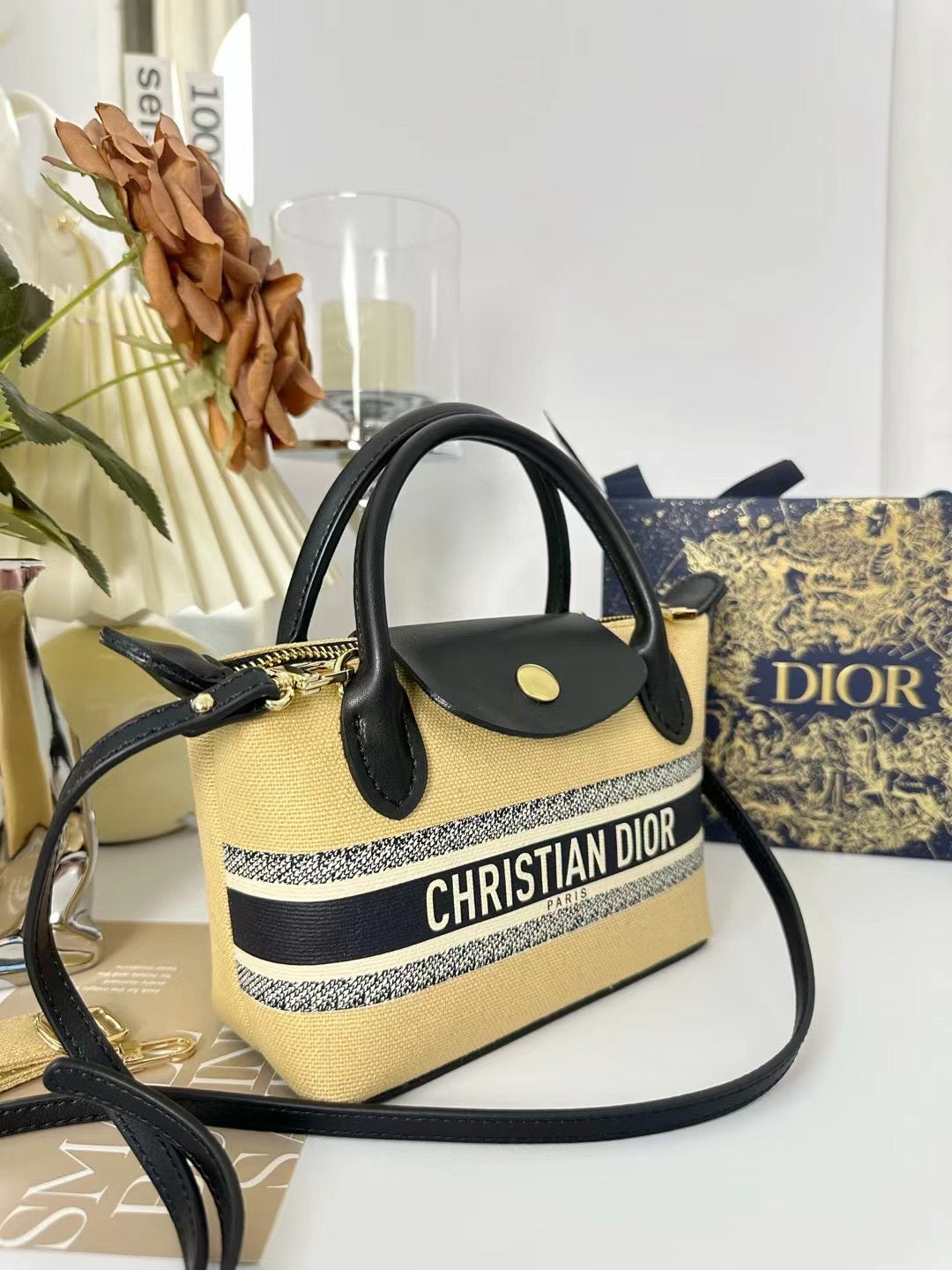 Upcycled Dior Dust Bag Dumpling Bag