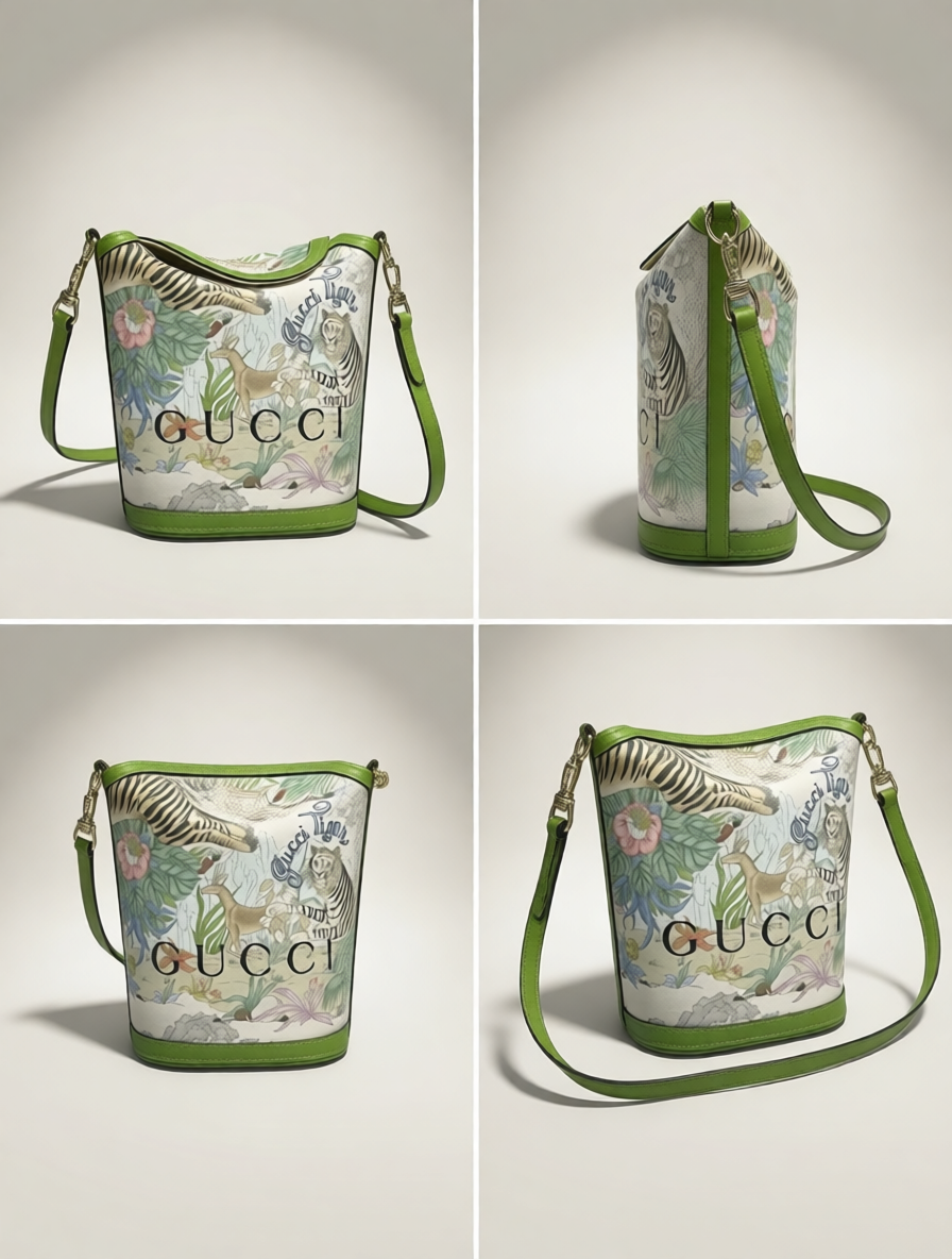 Gucci Tiger Bucket Bag - Upcycled Dust Bag Edition