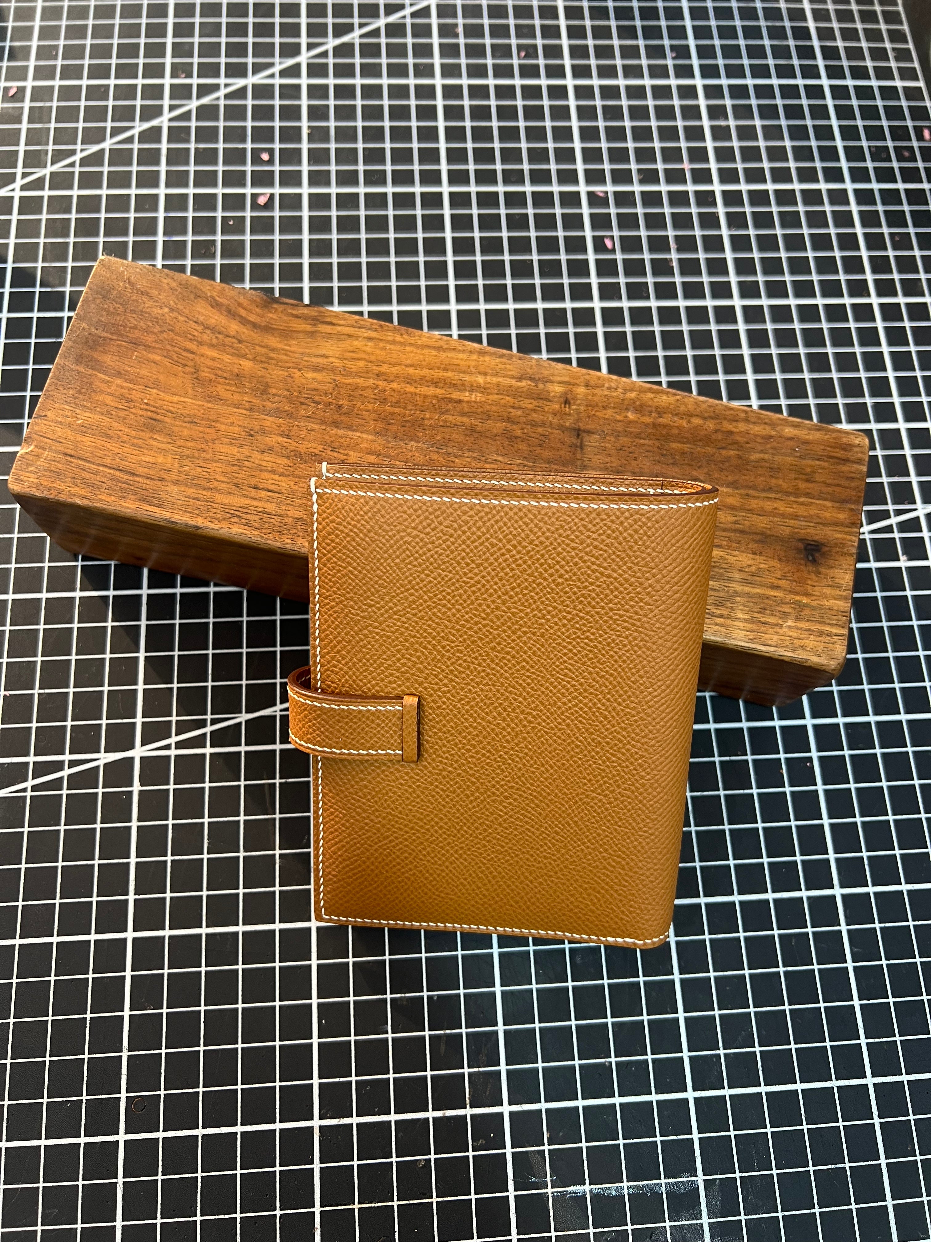 Epsom Leather Compact Wallet with Zip Pocket