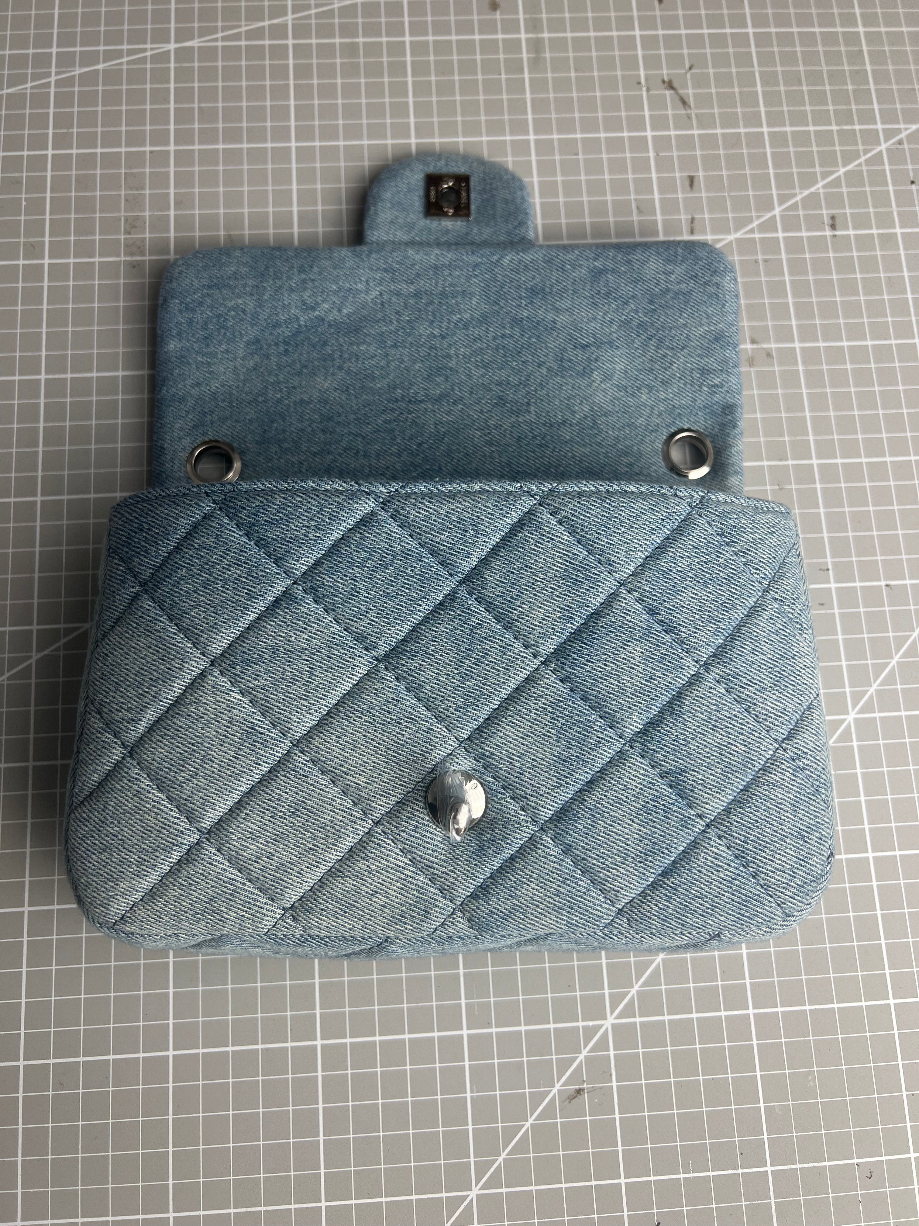 Upcycled Denim Chic: Chanel-Inspired Bag Crafted from Recycled Denim