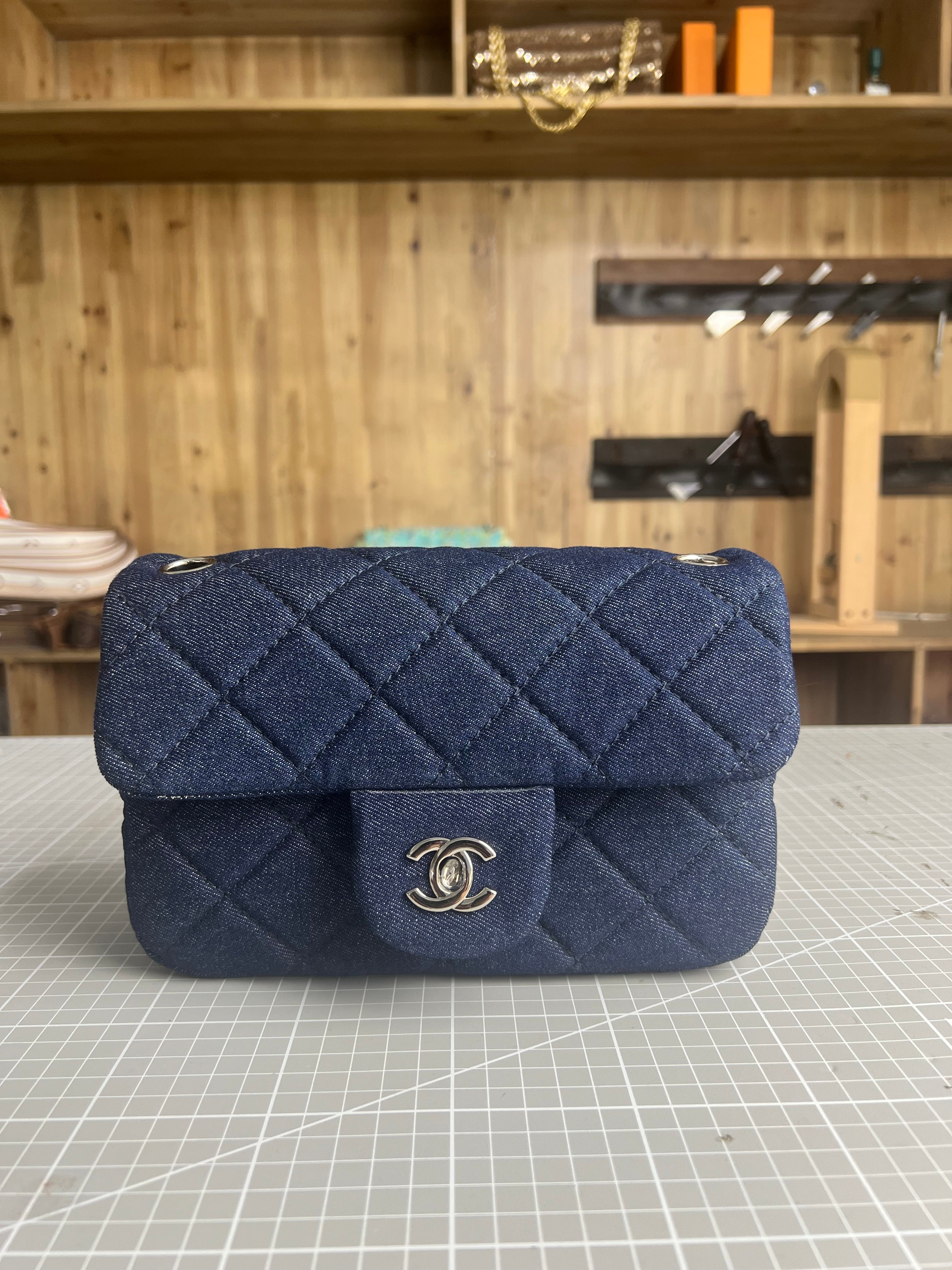 Upcycled Denim Luxury: Chanel-Inspired Bag Crafted from Recycled Denim