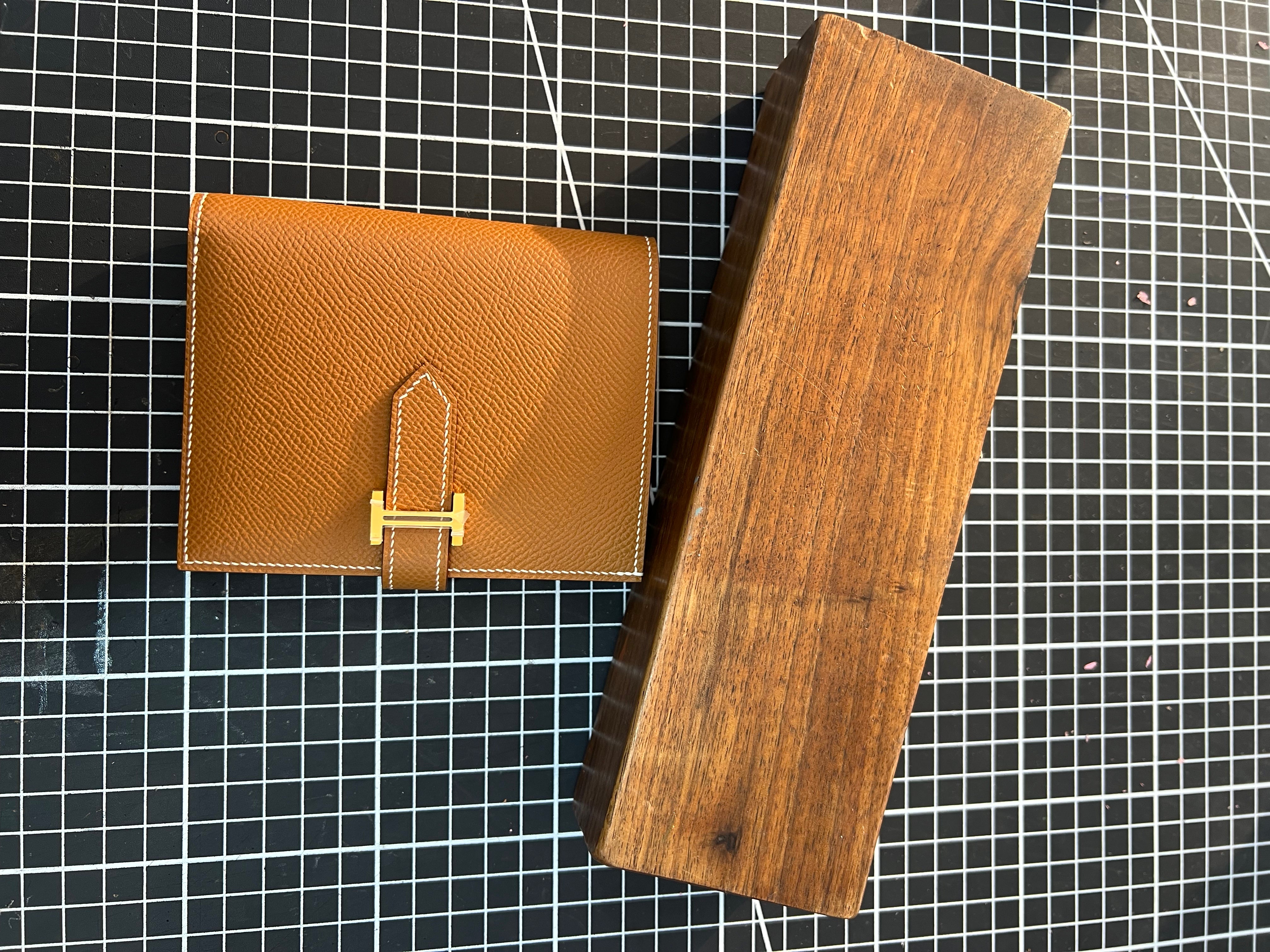 Epsom Leather Compact Wallet with Zip Pocket