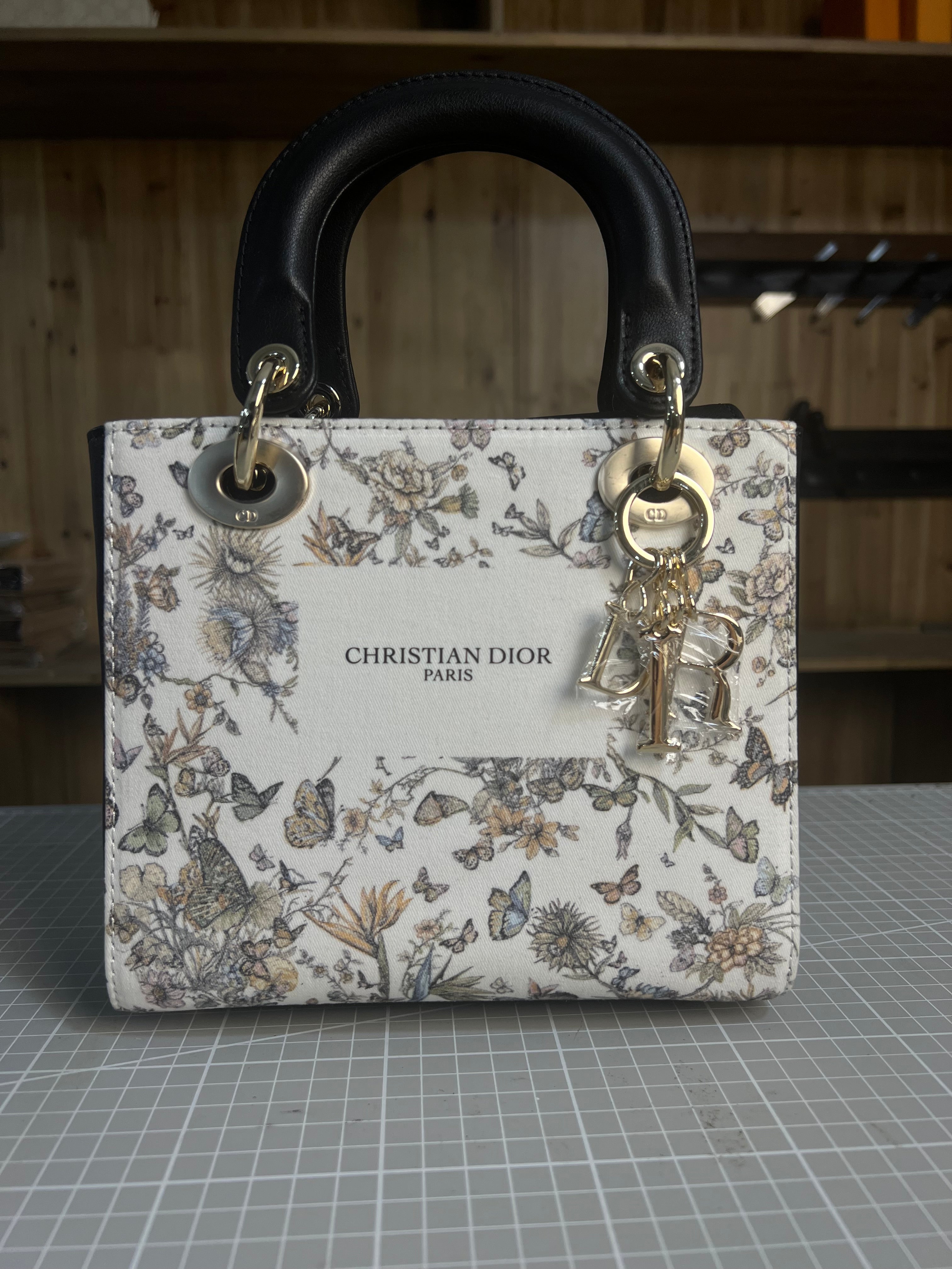 Upcycled Floral Elegance: Dior Dust Bag Transformed into a Lady Dior-Inspired Bag