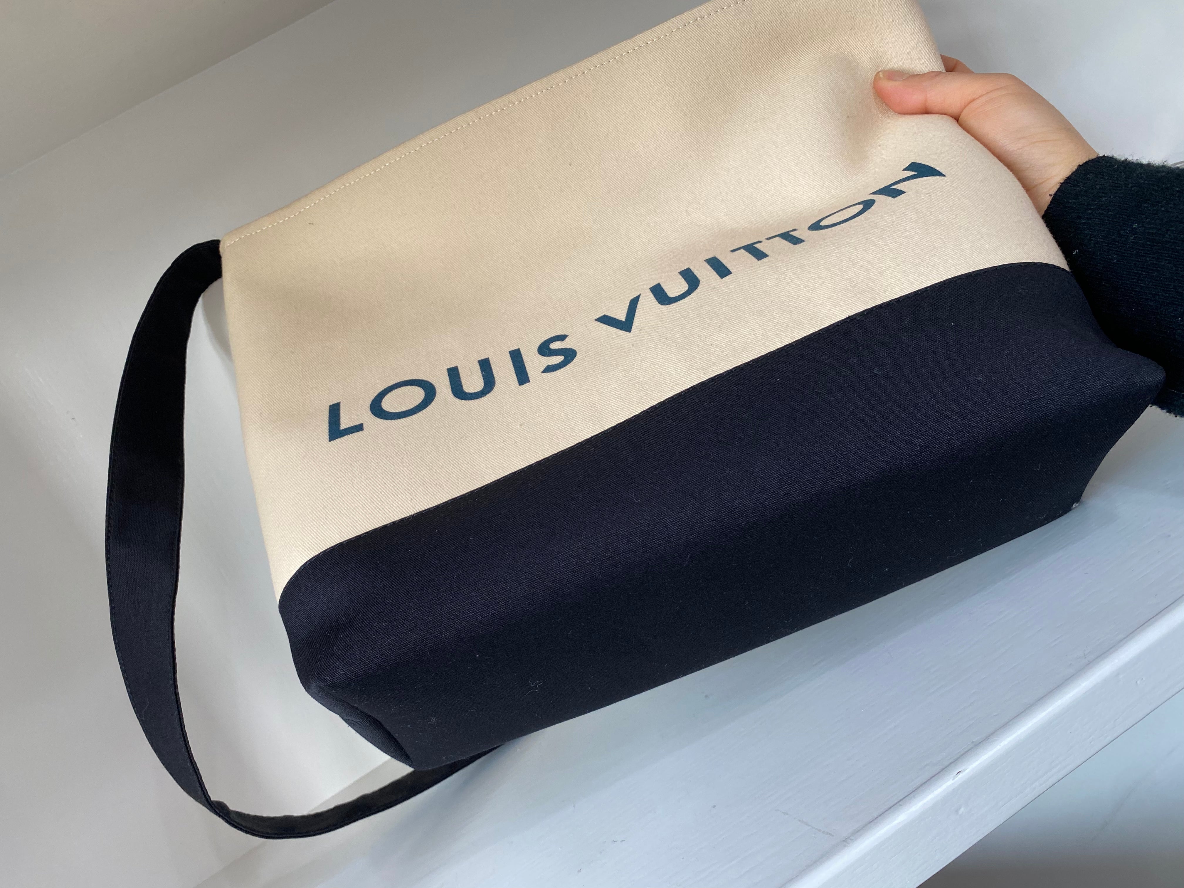 Upcycled LV Dust Bag Canvas Tote