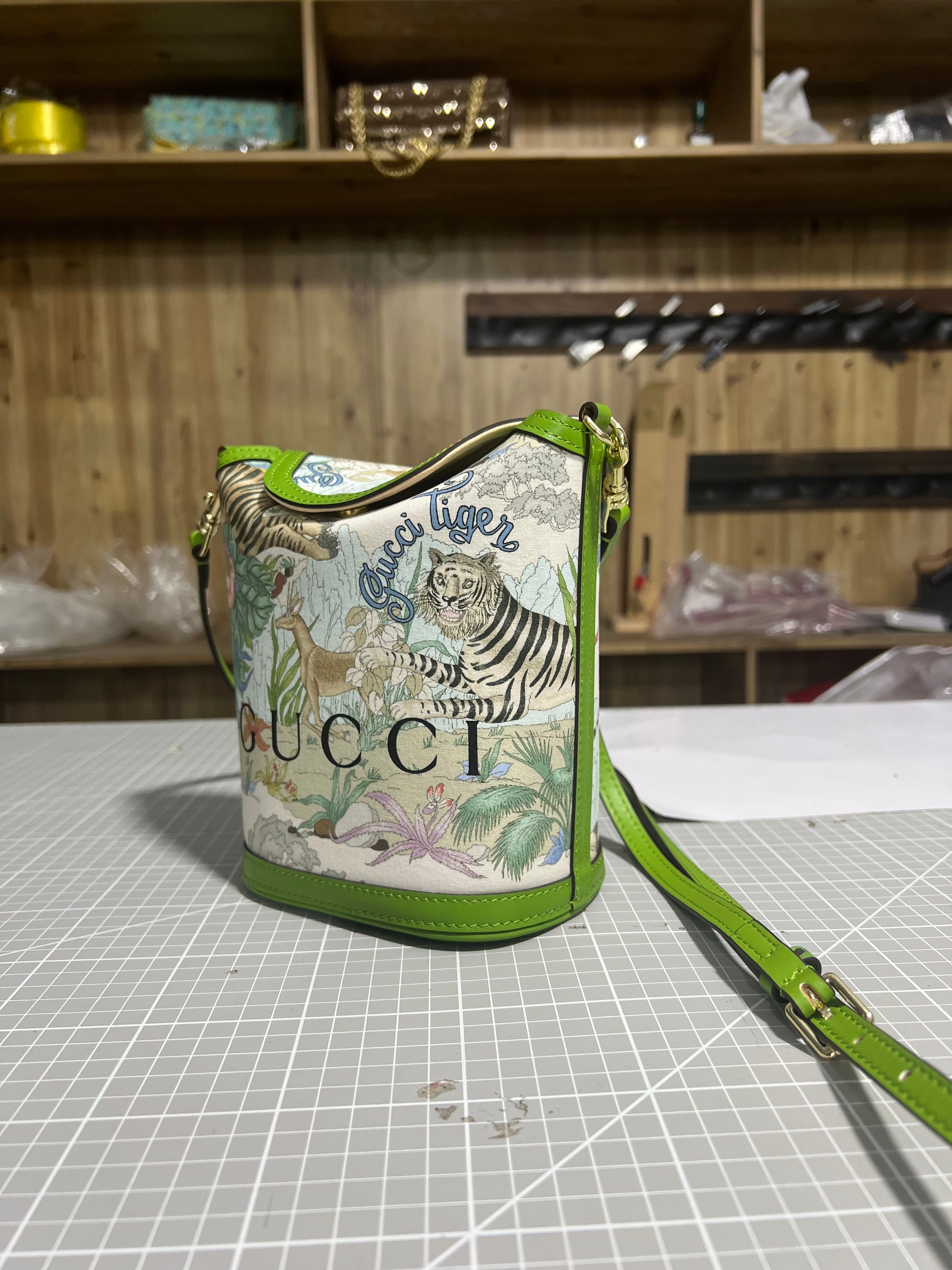 Gucci Tiger Bucket Bag - Upcycled Dust Bag Edition