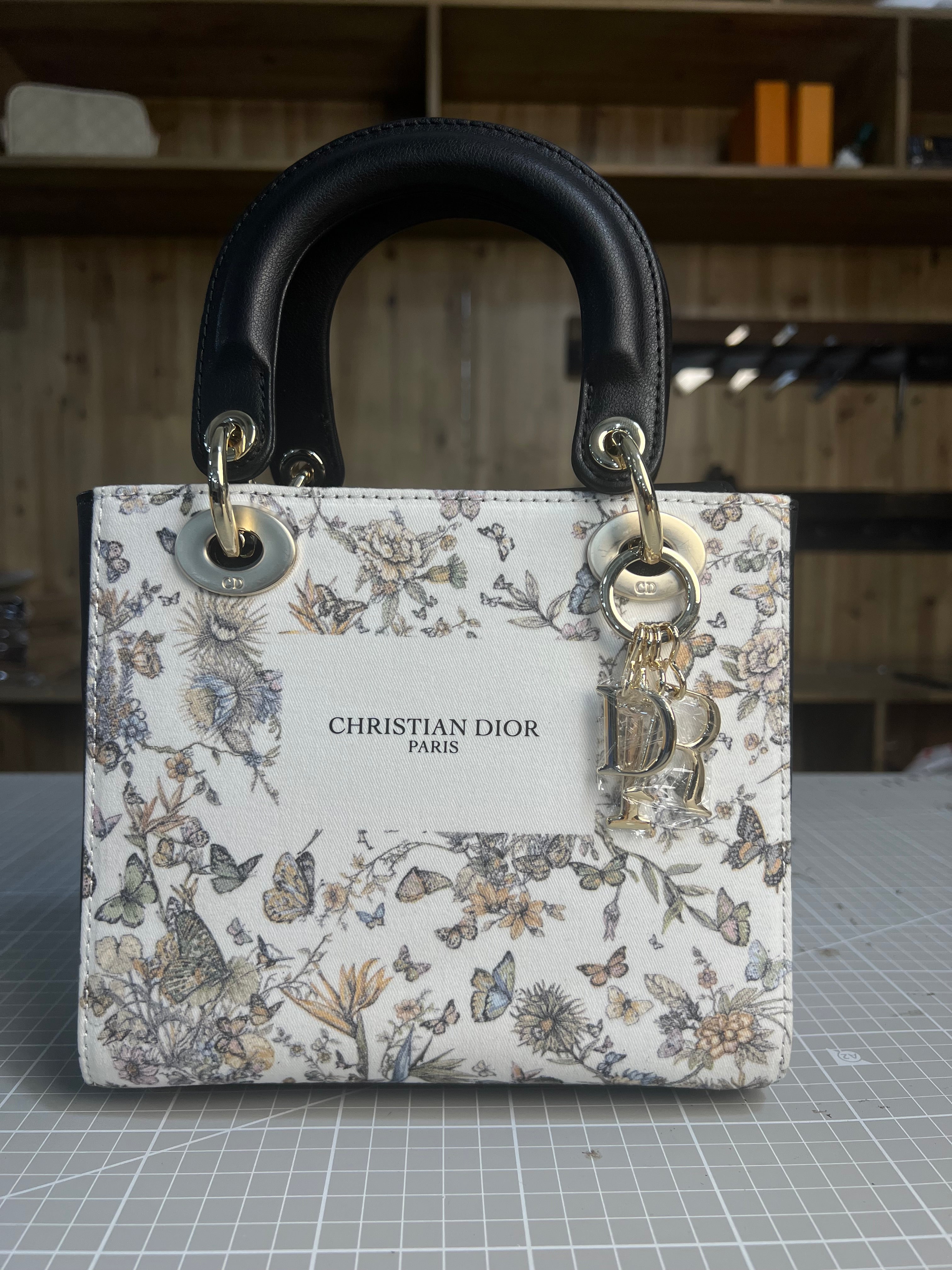 Upcycled Floral Elegance: Dior Dust Bag Transformed into a Lady Dior-Inspired Bag