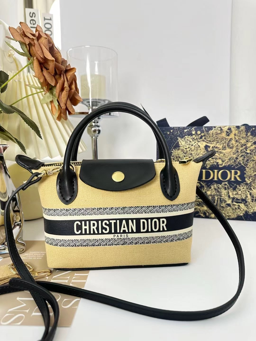 Upcycled Dior Dust Bag Dumpling Bag