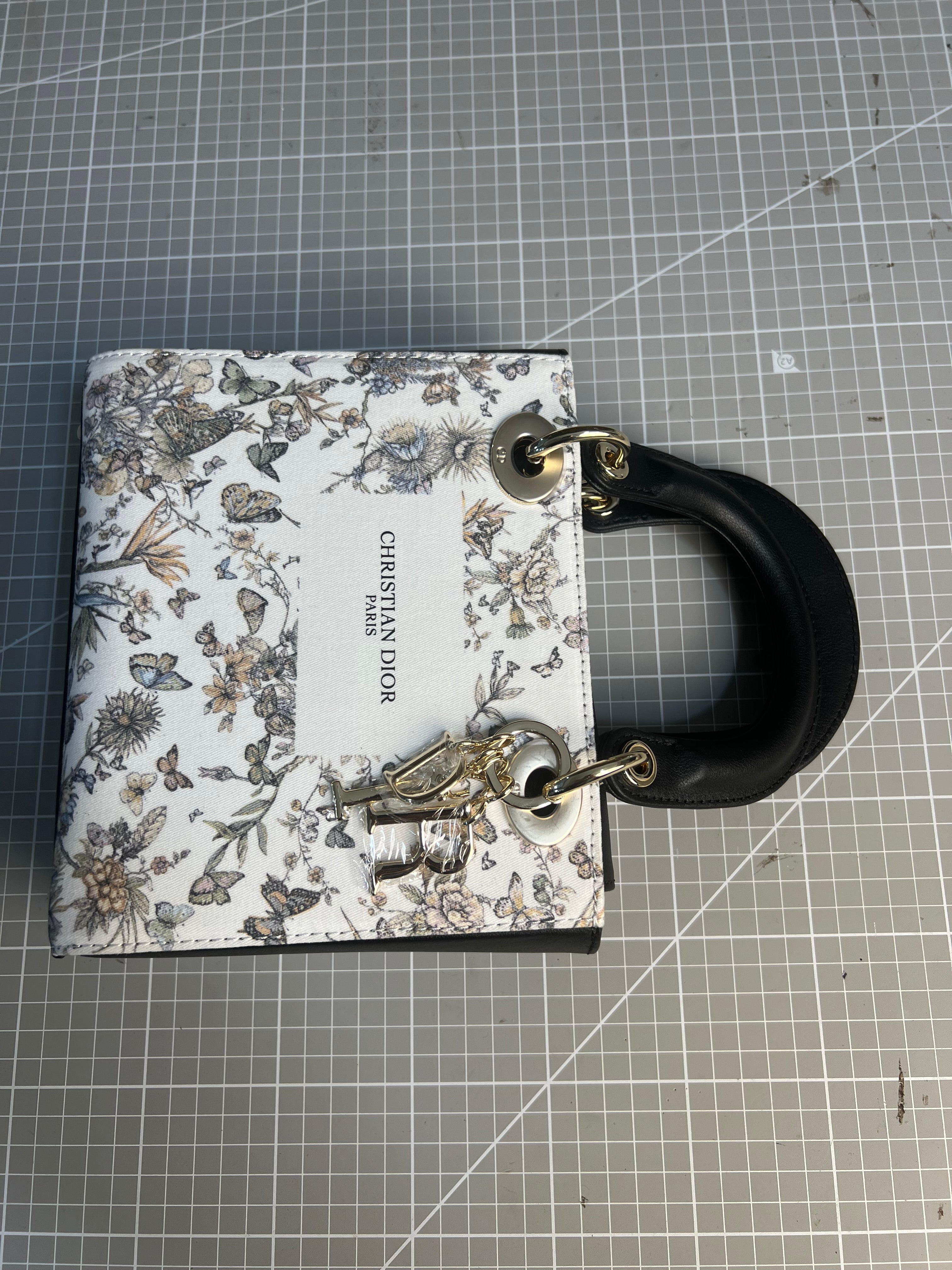 Upcycled Floral Elegance: Dior Dust Bag Transformed into a Lady Dior-Inspired Bag