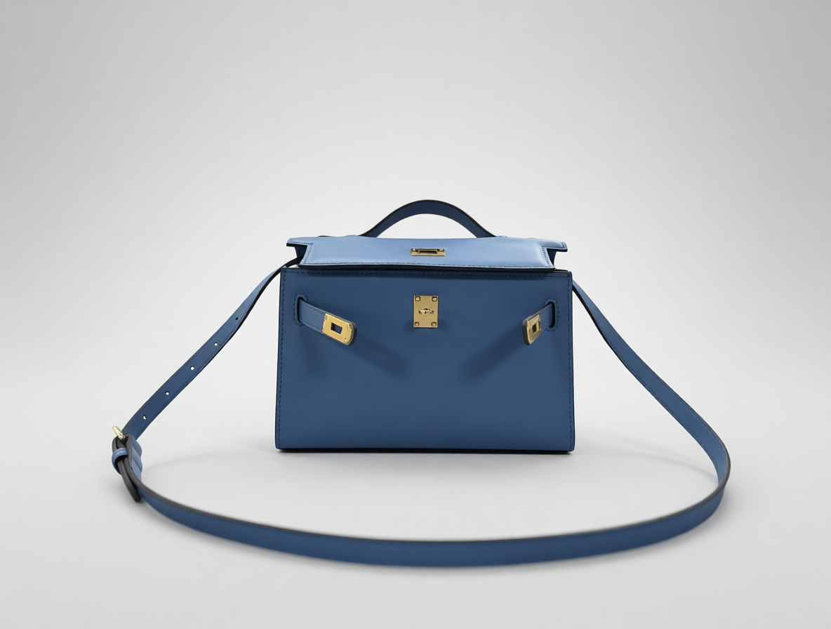 Reimagined Kelly-Style Leather Bag · Convertible Shoulder Carry · Handmade